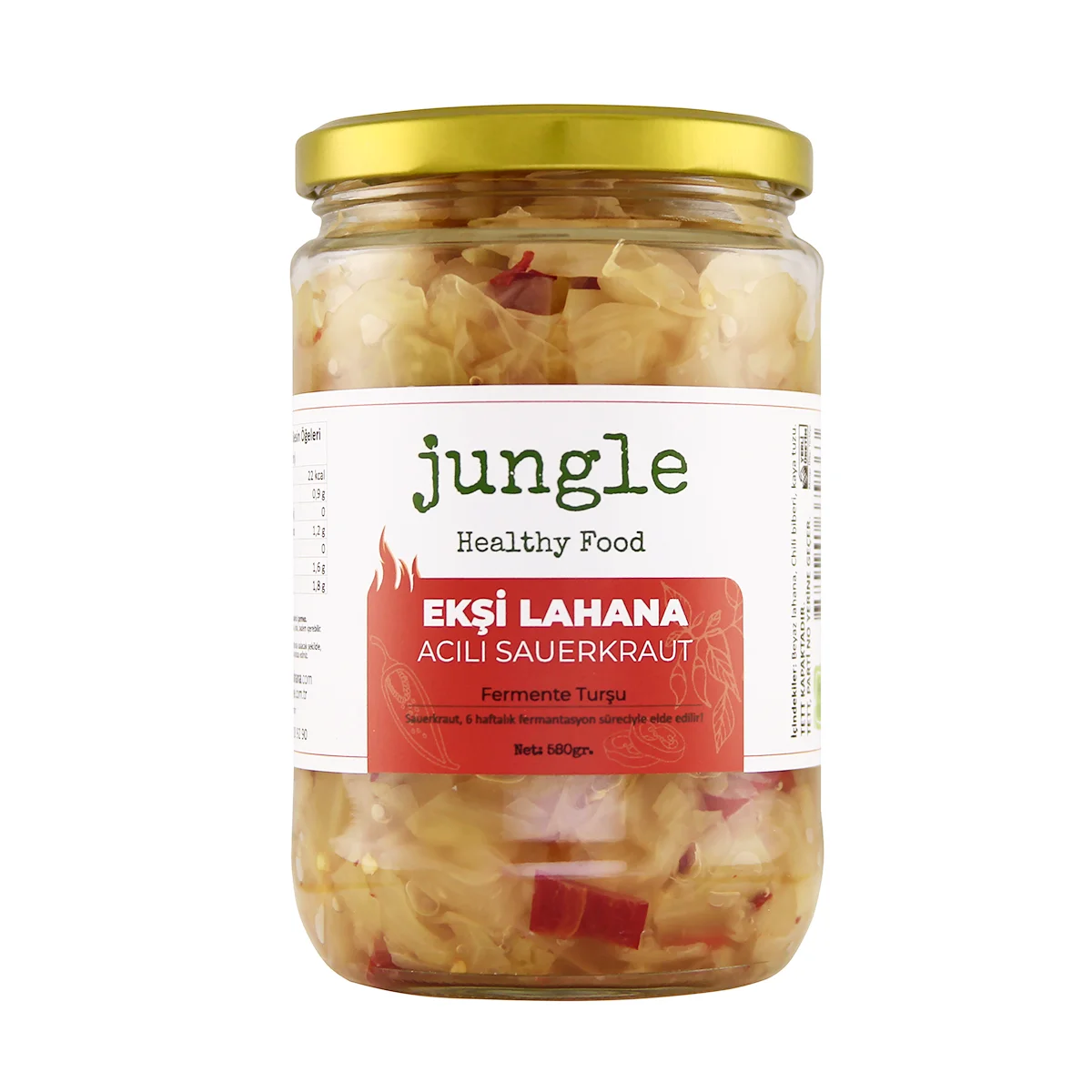 Jungle Ekşi Lahana Sauerkraut Acılı 580 g.
