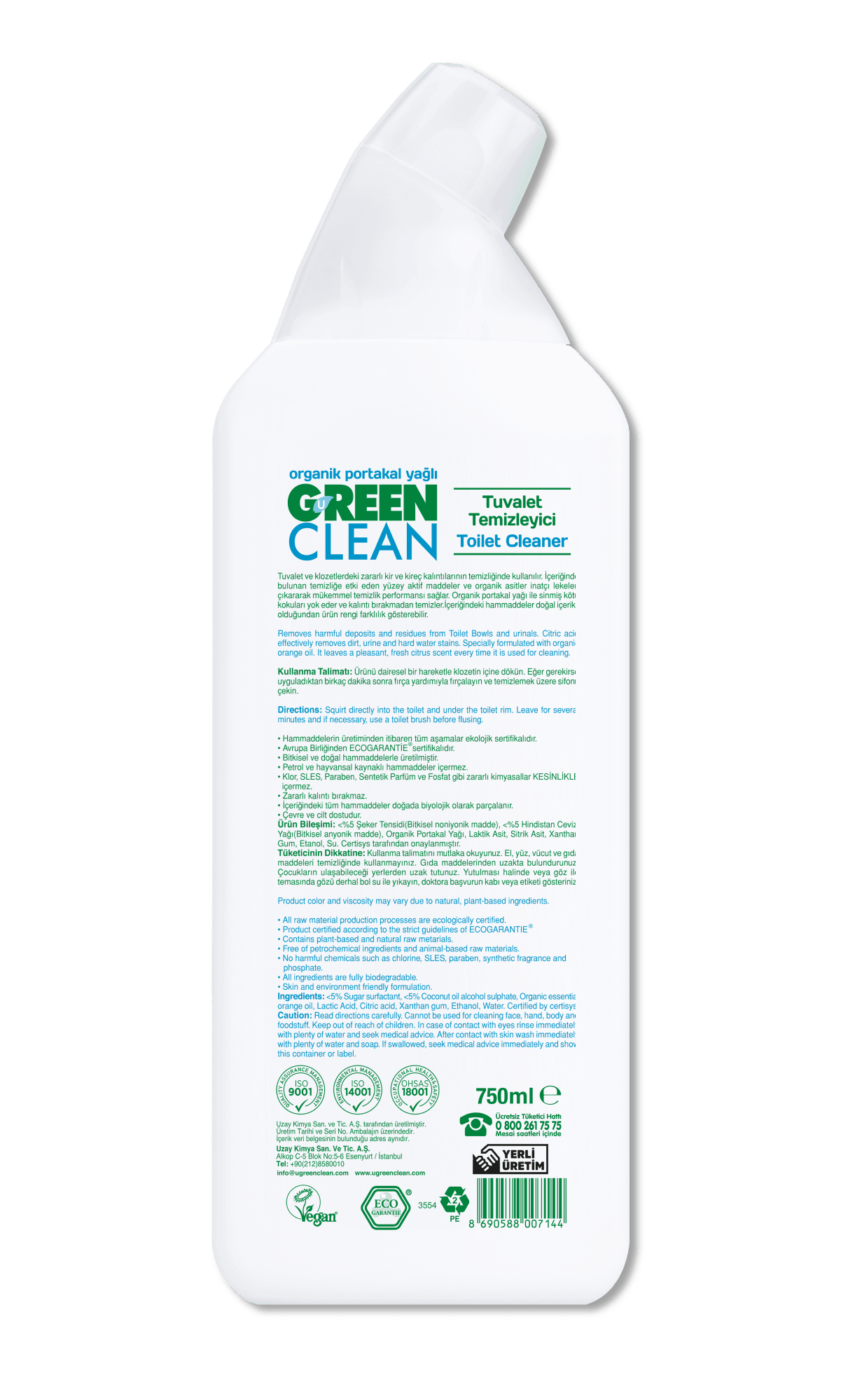 U Green Clean Tuvalet Temizleyici 750ml