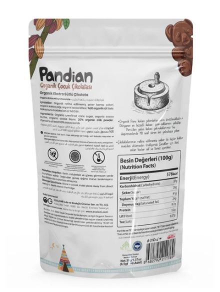 Pandian Organik Çocuk Çikolatası 36 Gr.