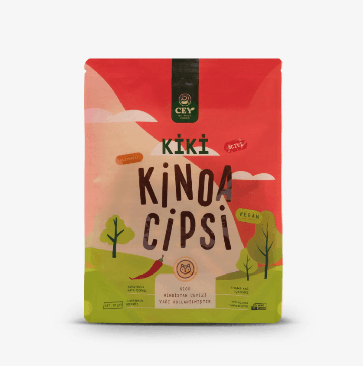 Glutensiz Kiki Acılı Kinoa Cipsi 30 g - Biokent Glutensiz