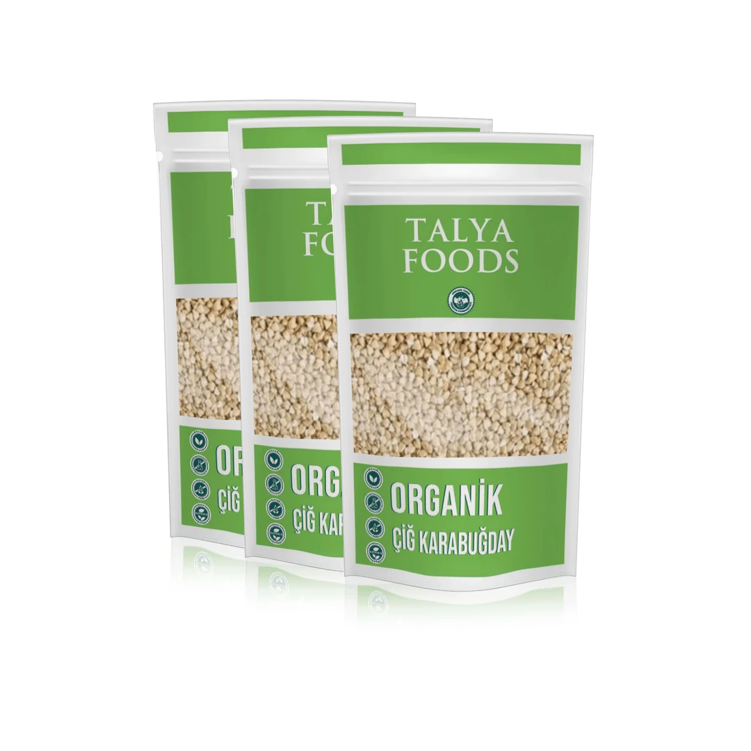 Talya Foods Organik Glutensiz Çiğ Karabuğday 3x500g Avantaj seti