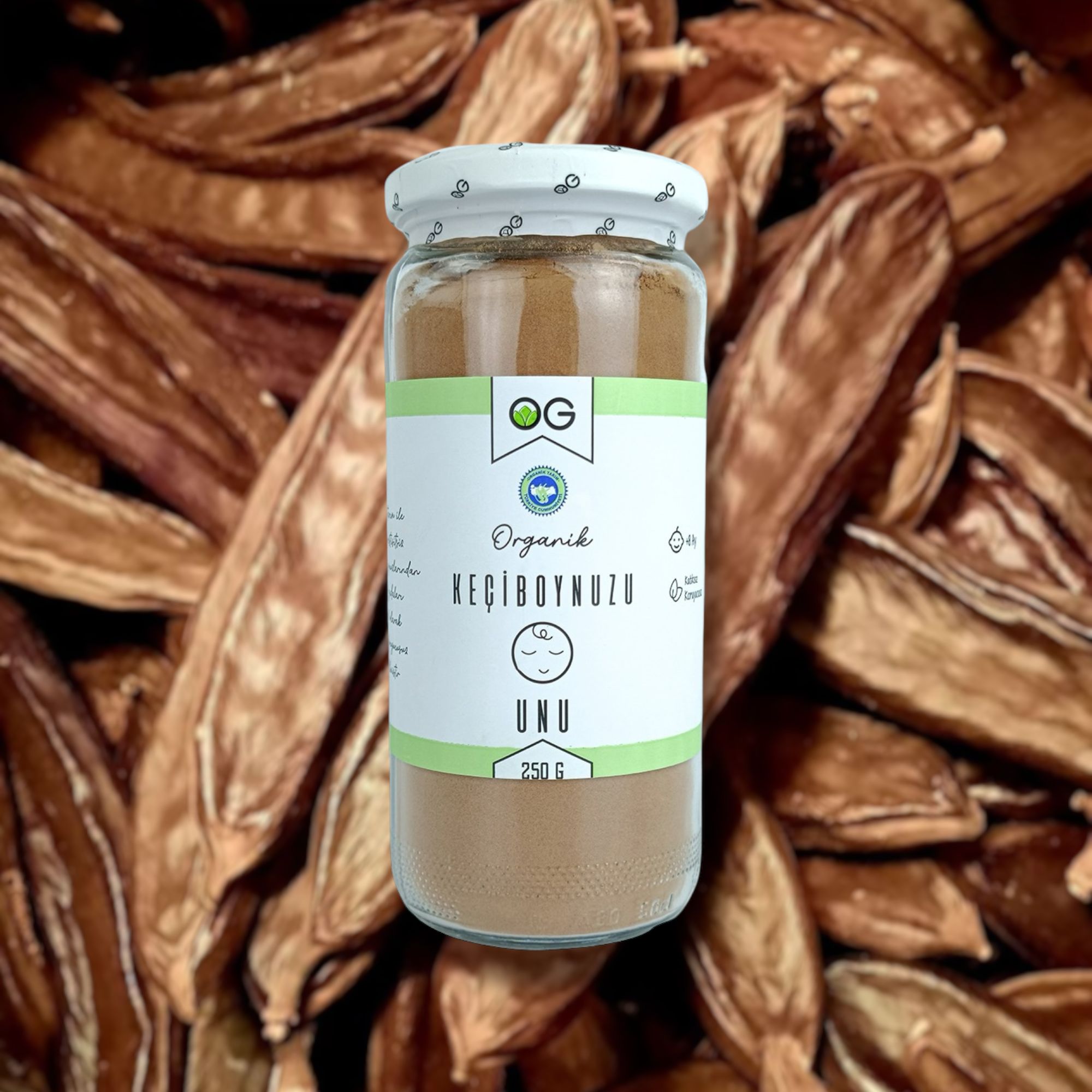 Bebek Ek Gıdaya Uygun Organik Keçiboynuzu Unu 250gr -Biokent Bebek