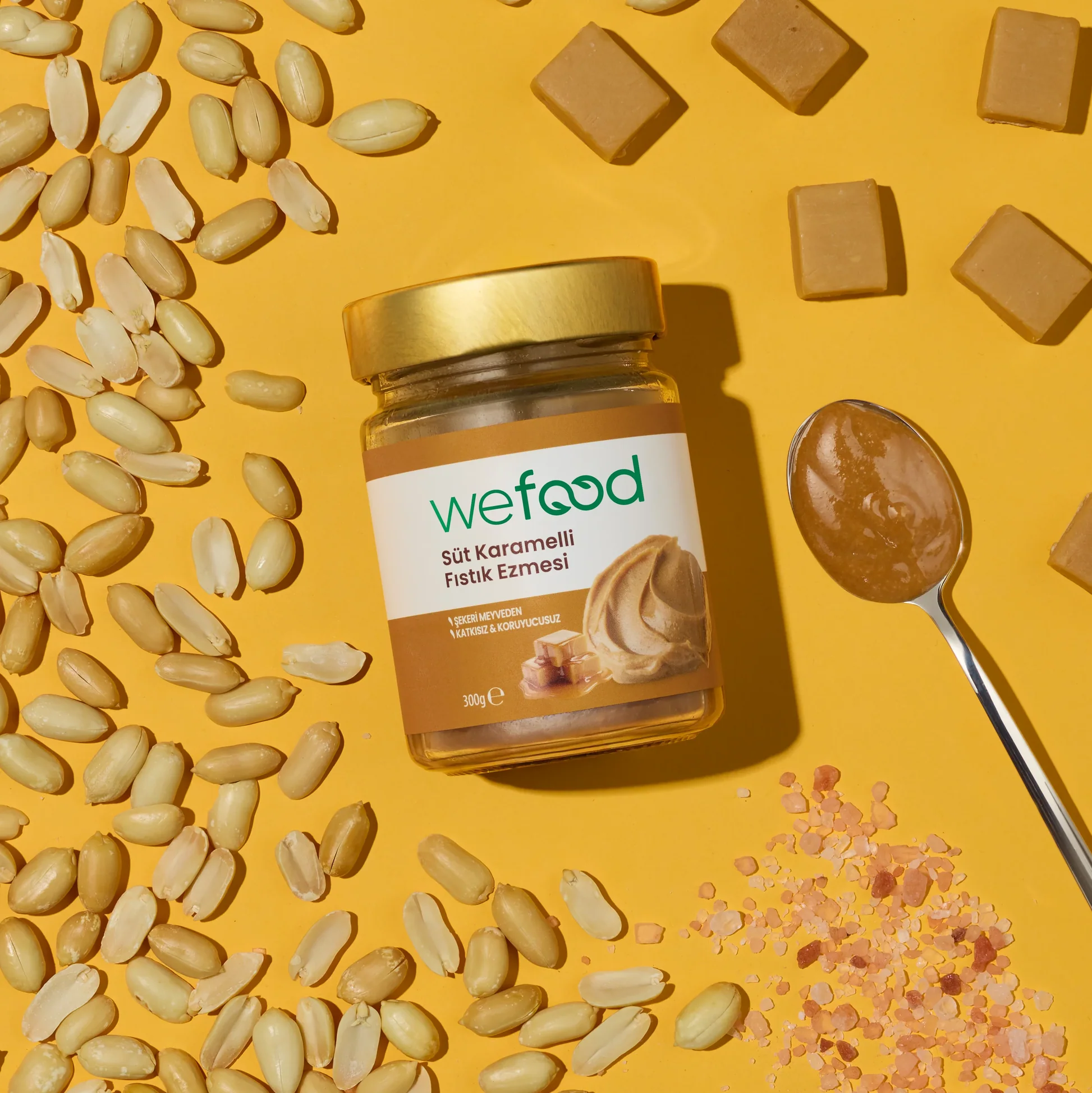 Wefood Süt Karamelli Fıstık Ezmesi 300 gr
