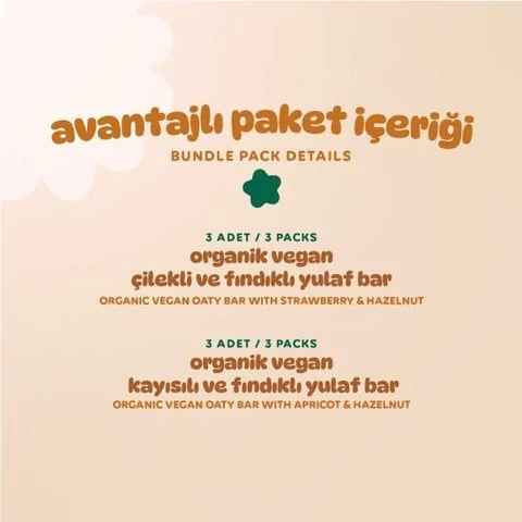 Humm Organik Vegan Yulaf Bar Atıştırmalık Paketi - 6 adet (2 çeşit)