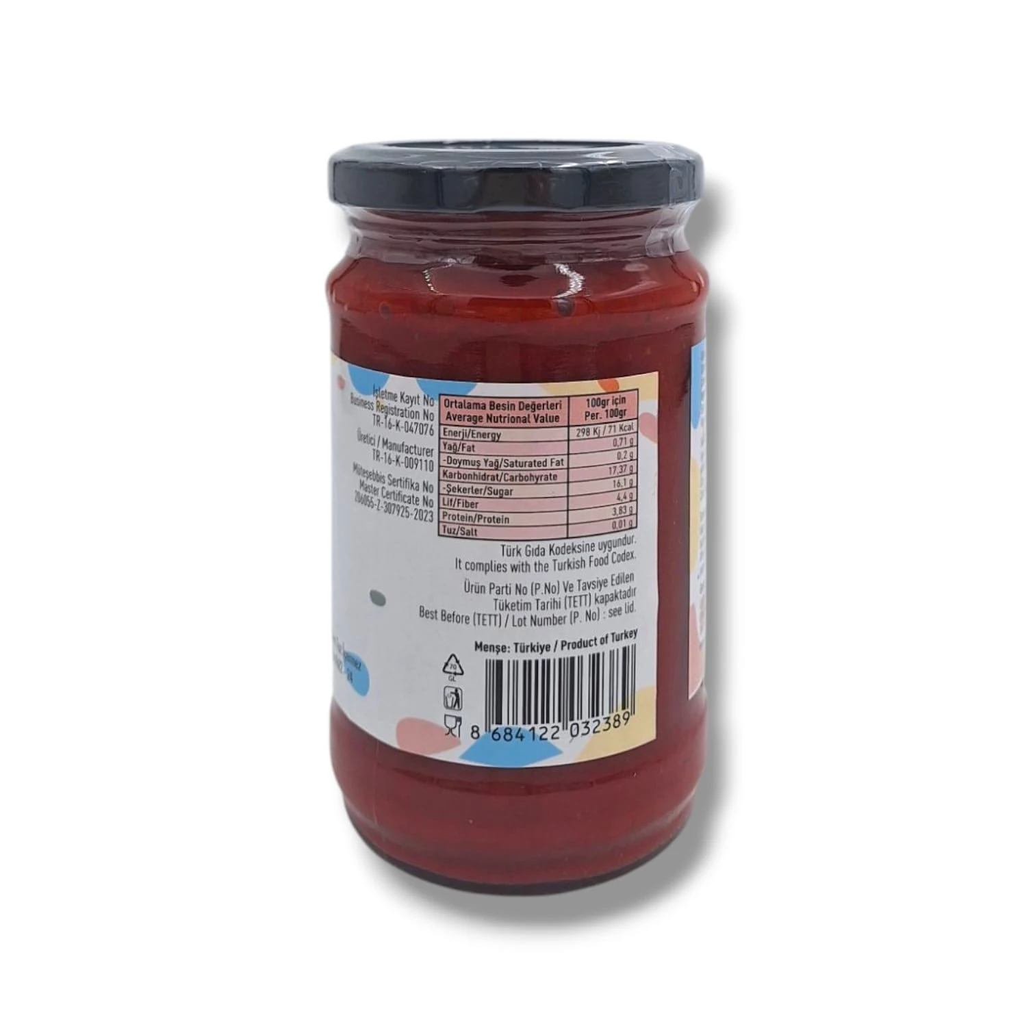 Organik Tuz İlavesiz Biber Salçası 300gr - Biokent Bebek