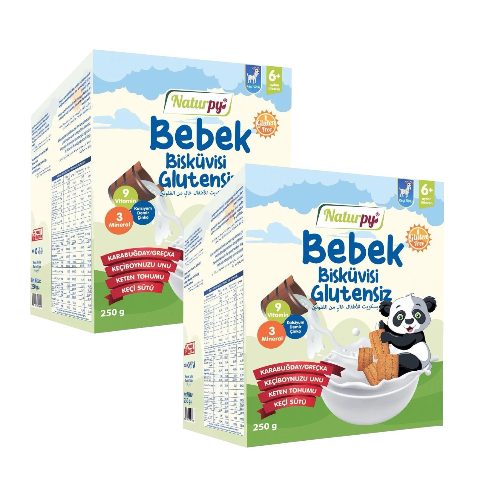 Naturpy Glutensiz Keçi Sütli Bebek Bisküvisi 2'li Set