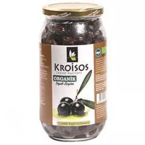 Kroisos Organik Siyah Zeytin (Gemlik Yağlı Salamura) 700gr - Biokent Organik