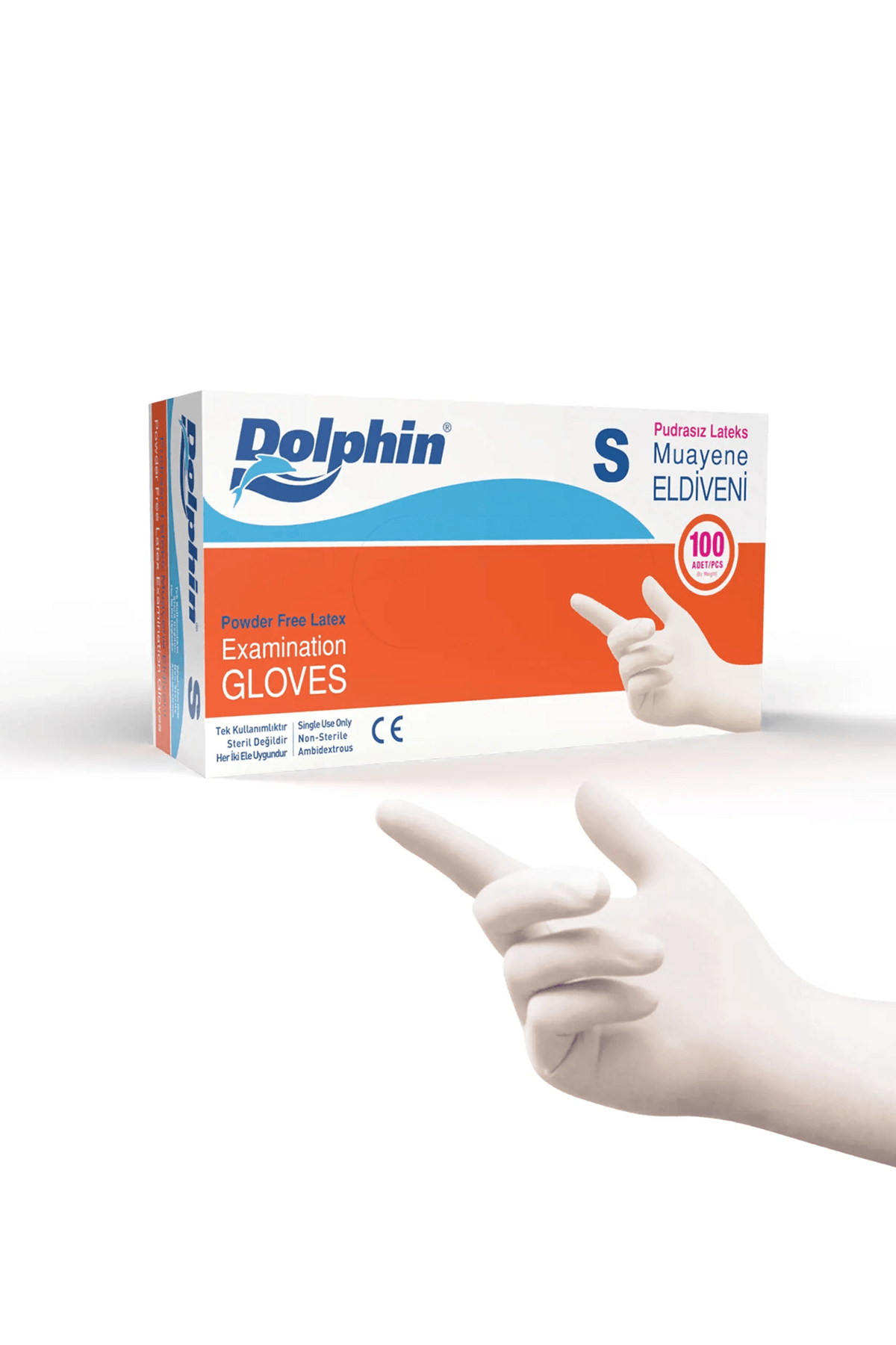 Lateks Eldiven Pudrasız Küçük (S)  DOLPHİN - 100 Adet