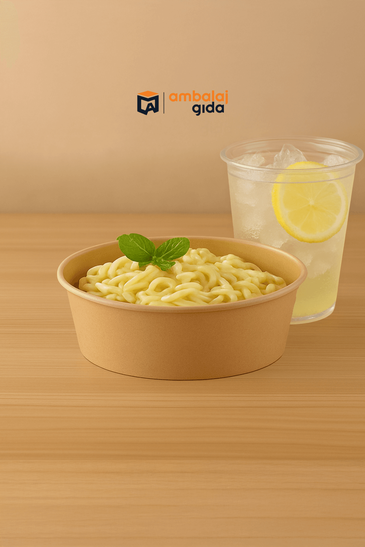 Kraft Karton Salata Kasesi 1100 cc - Yemek Tatlı Meyve Saklama Kasesi