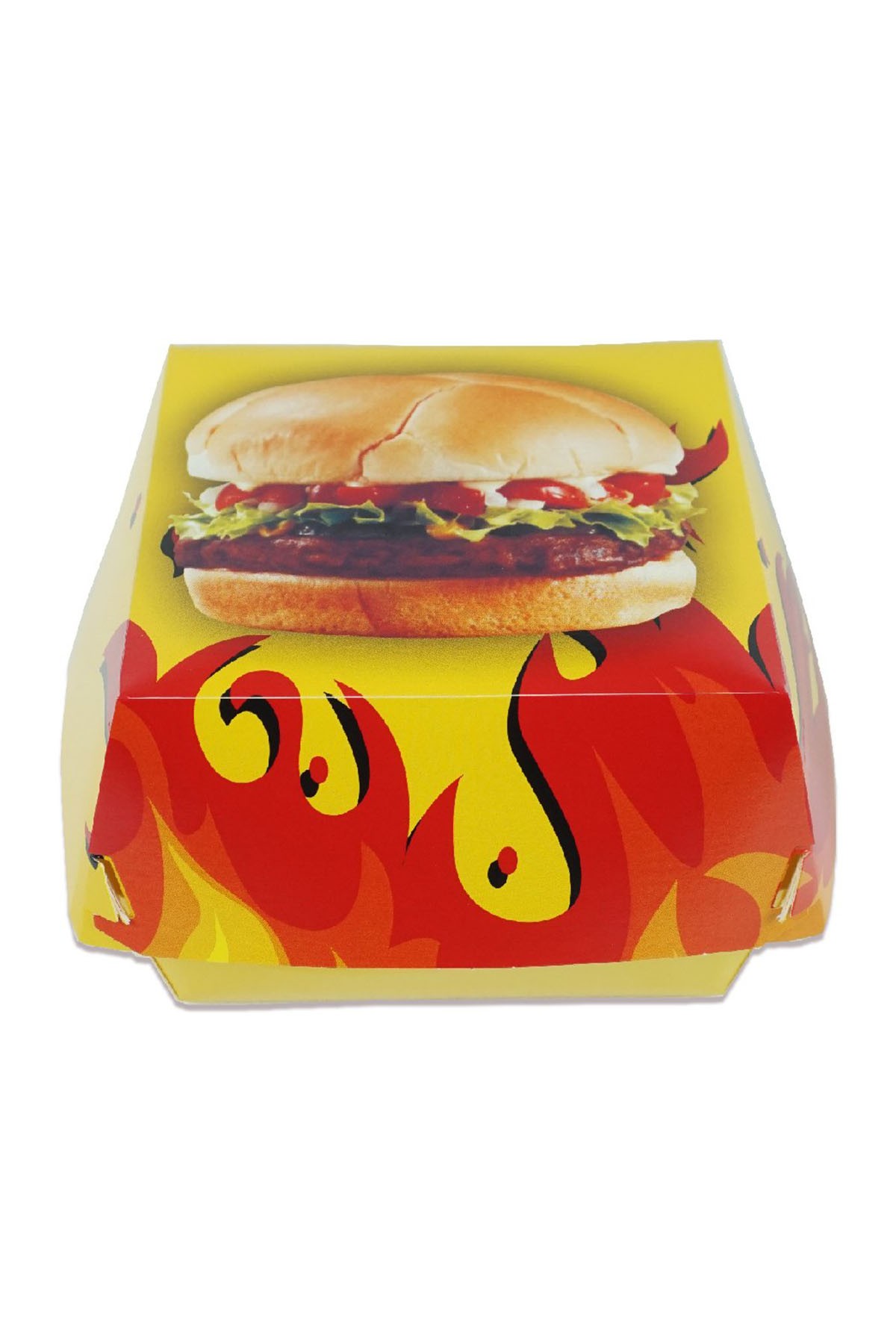 Kraft Karton Hamburger Kutusu Orta Boy 12x12x7 cm - 100 adet