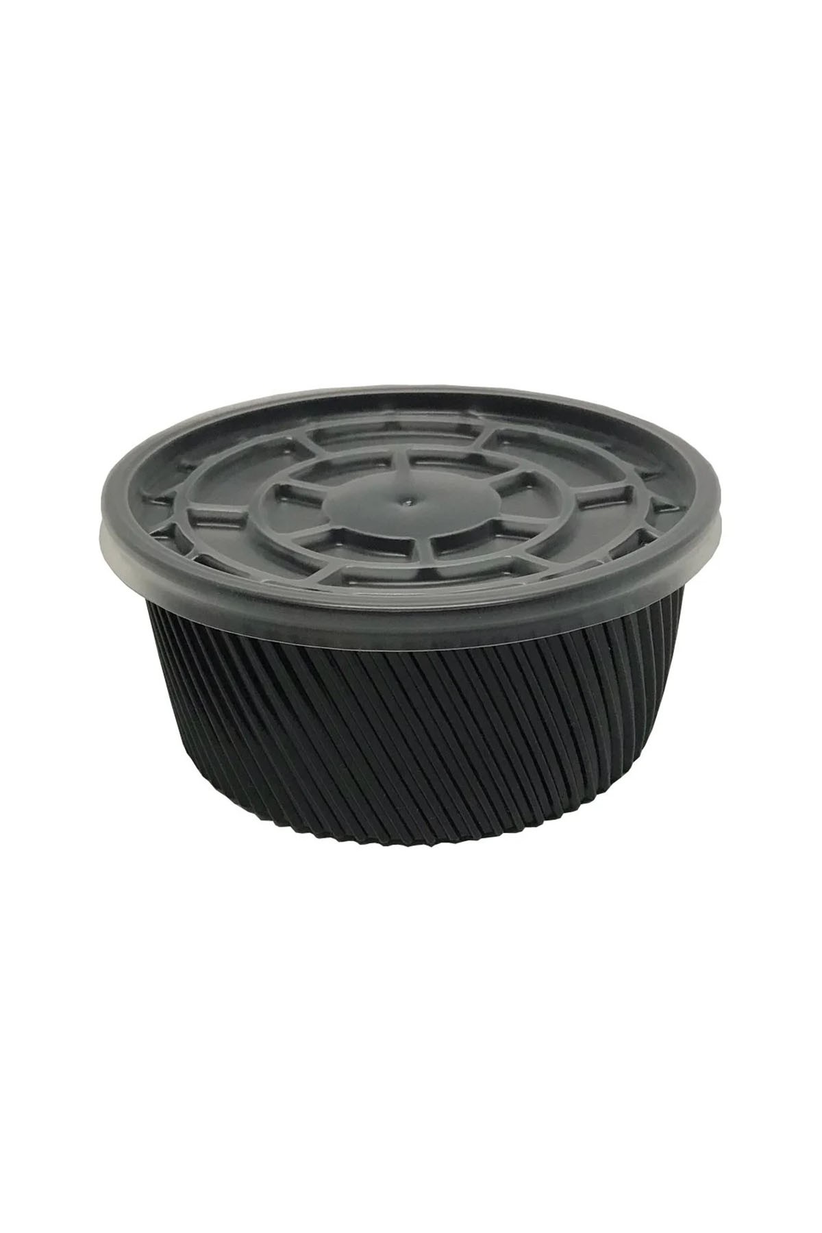 16 oz Siyah Plastik Çorba Kasesi ( Kapak Hariç) - 50 adet