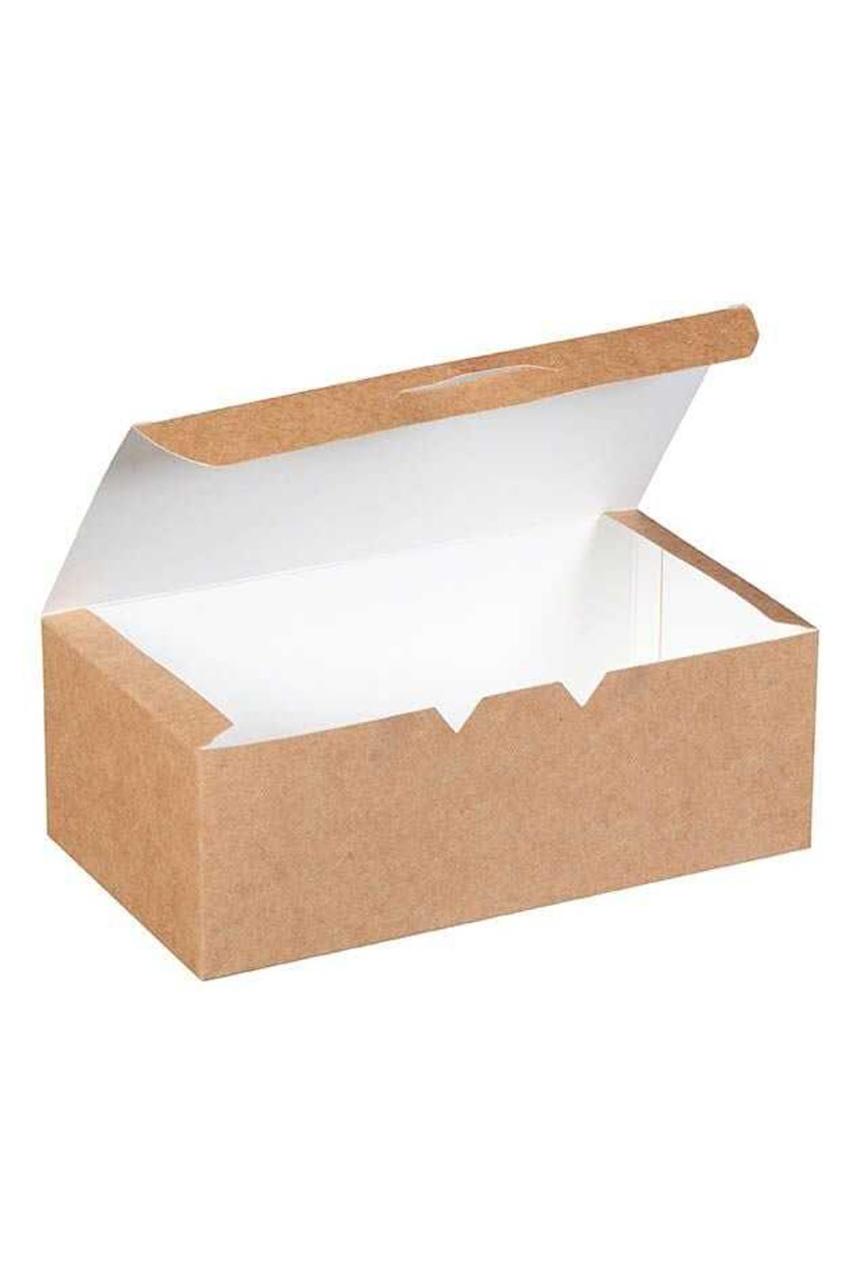 Kraft Karton Nugget Kutusu Büyük Boy ( 12x22x7,5 cm ) - 50 adet