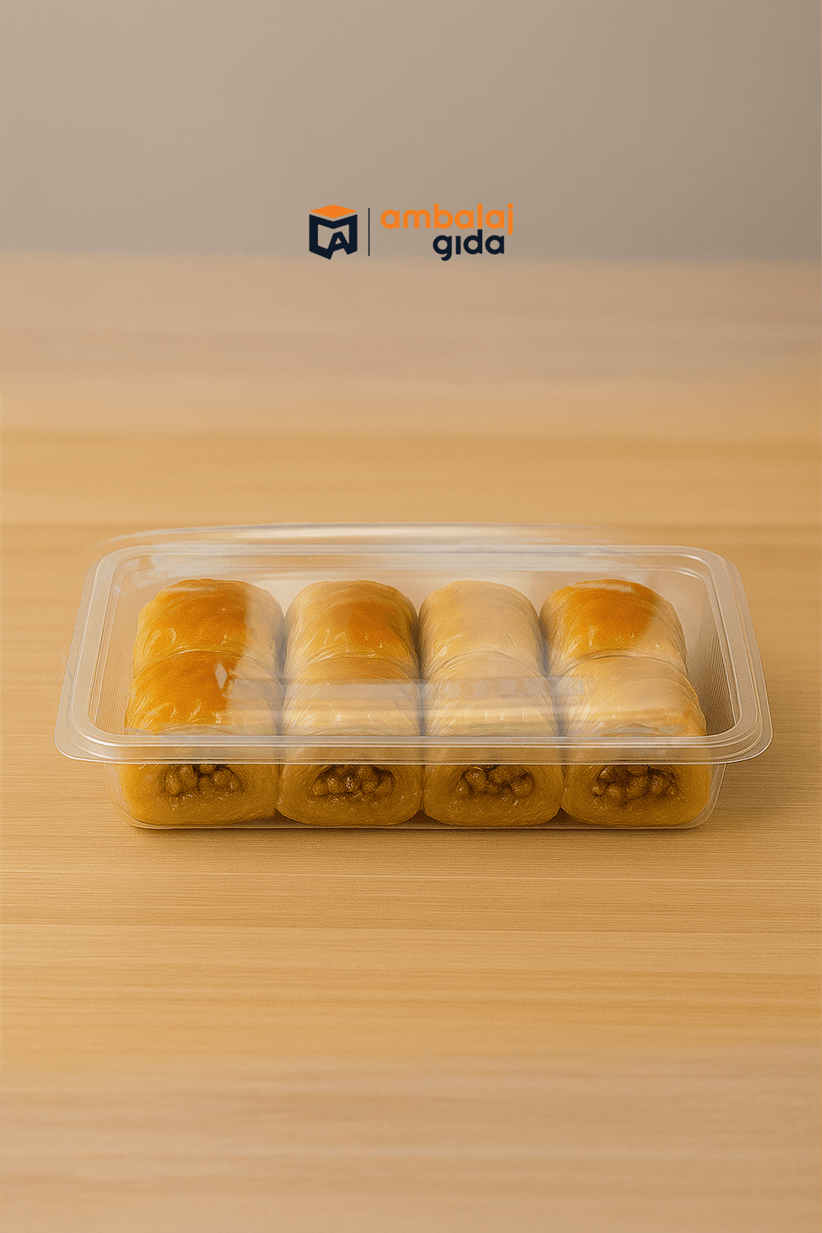 1000 gr Baklava Sızdırmaz Saklama Kabı Kullan At Kapaklı Kase