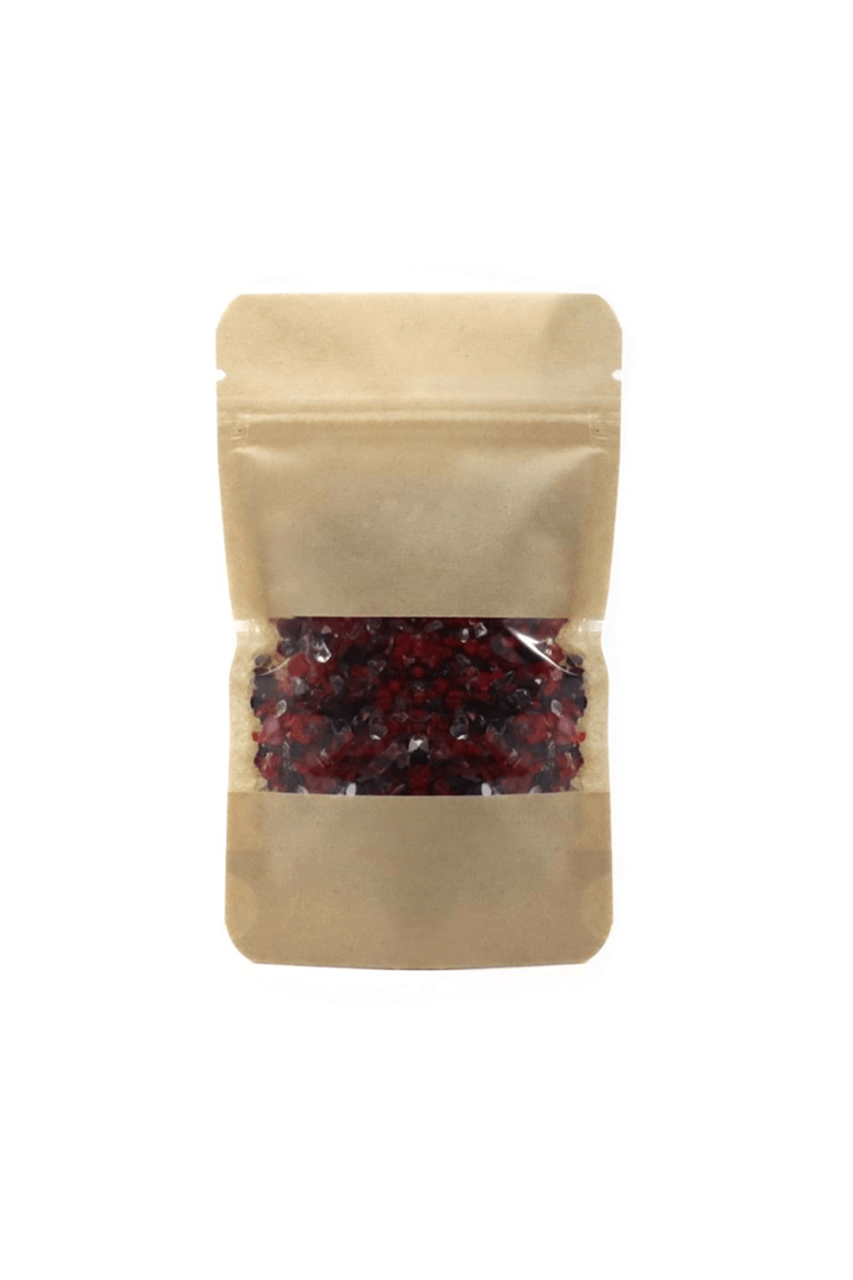 Kraft Pencereli Kilitli Doypack 8,5x14,5 cm
