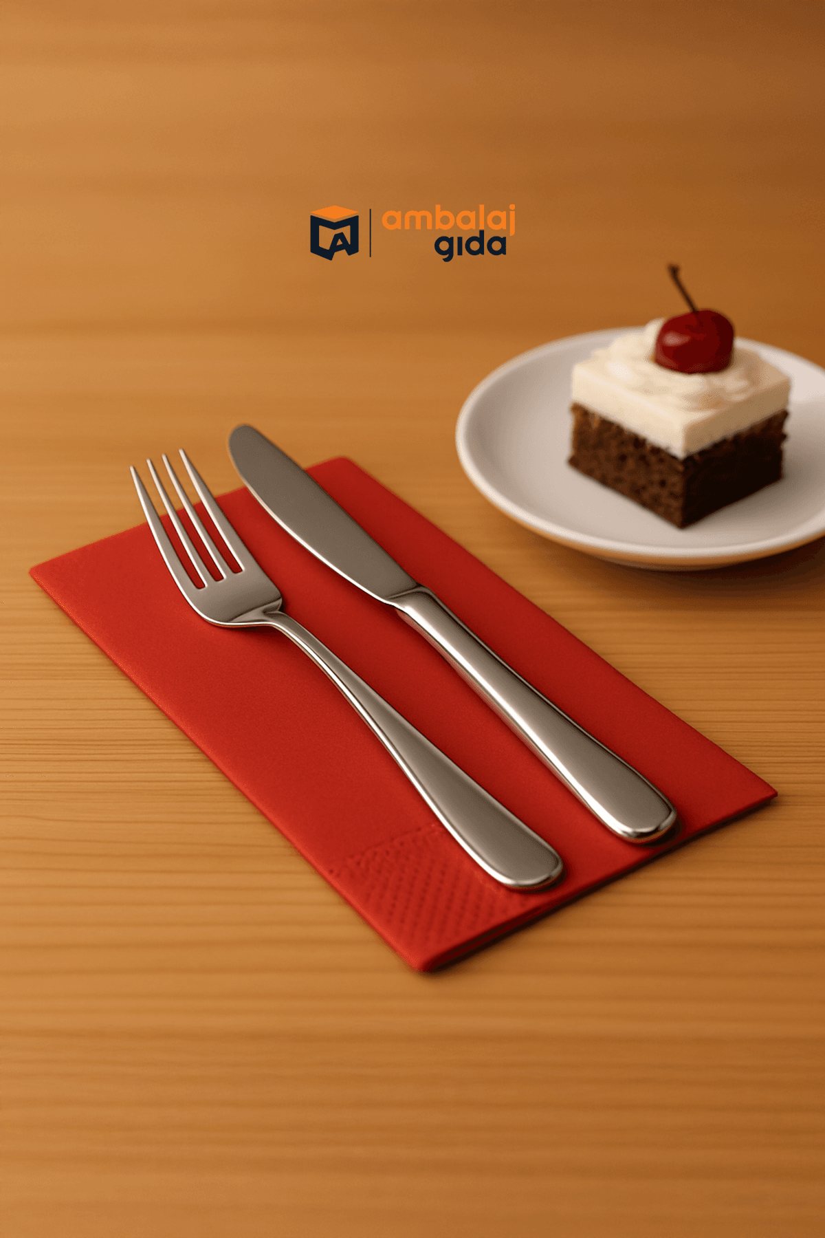 Kırmızı Renkli 33x33 Garson Katlı Peçete 12x100 Adet  Restorant Cafe Sunum
