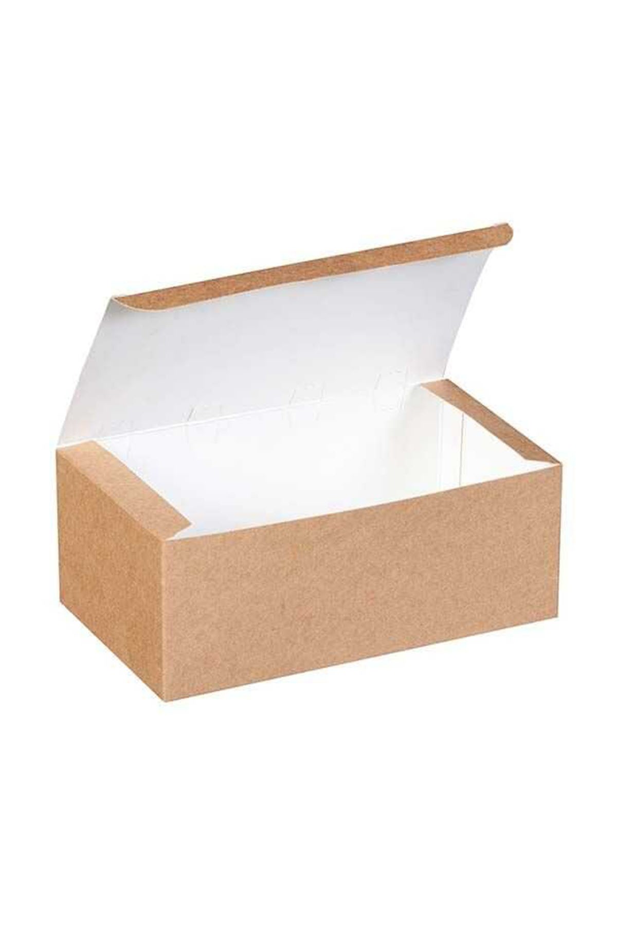 Kraft Karton Nugget Kutusu Orta Boy ( 10,5x18x7 cm ) - 50 adet