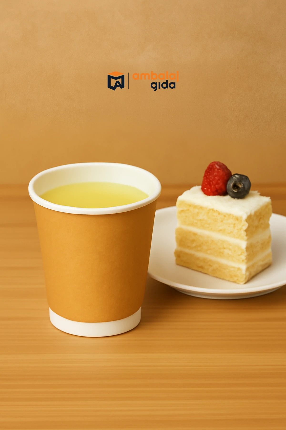 Ekonomik 8 oz Kraft Double Wall Karton Bardak - Kahve Kullan At Bardağı