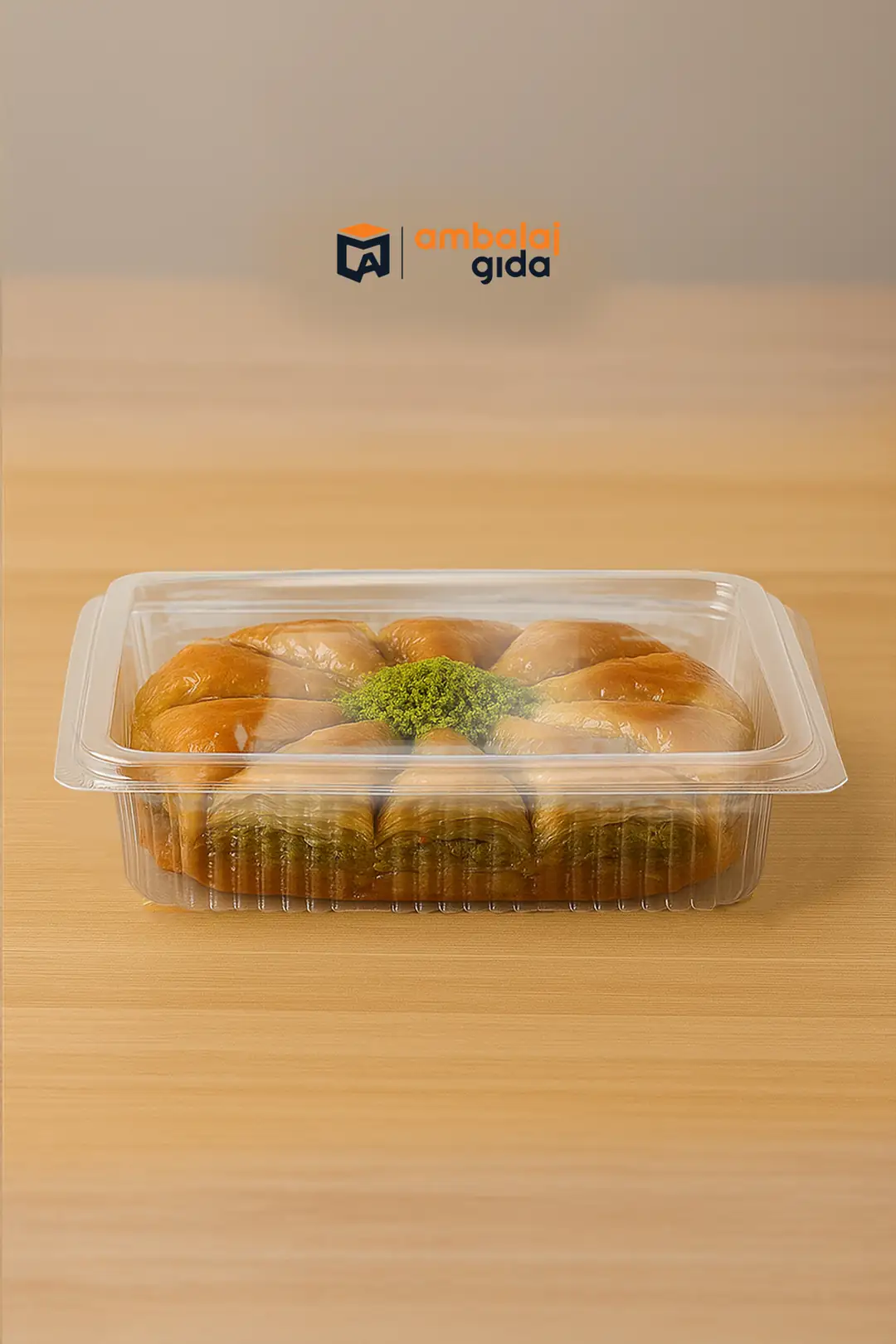 1000 gr Baklava Sızdırmaz Saklama Kabı Kullan At Kapaklı