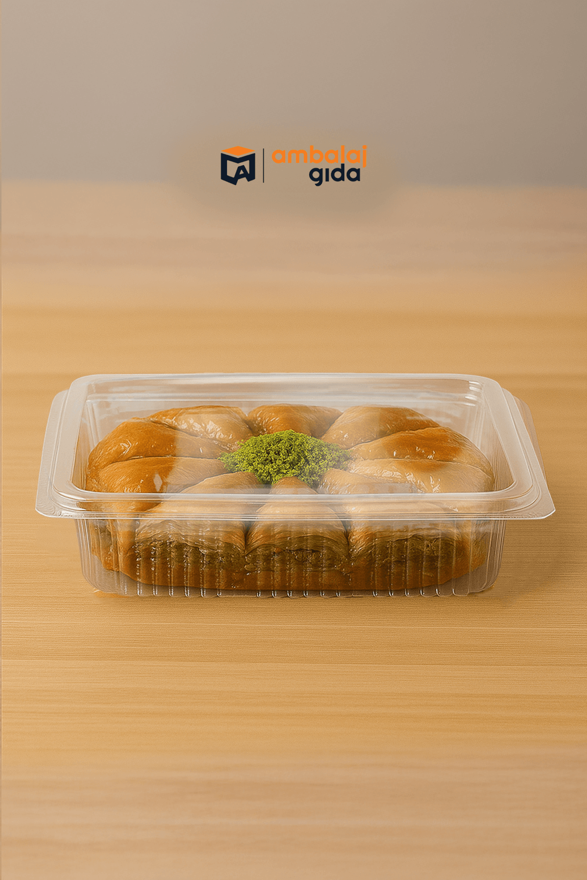 1000 gr Baklava Sızdırmaz Saklama Kabı Kullan At Kapaklı Kase