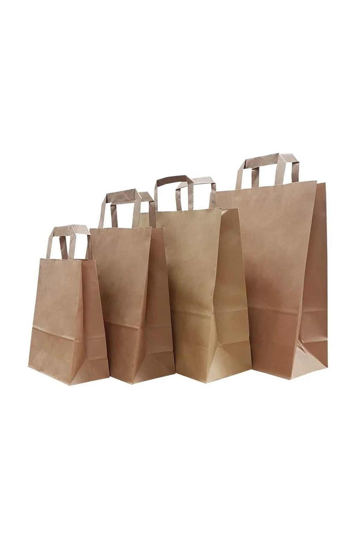FLAT SAPLI KRAFT KAĞIT ÇANTA 25X28X14 CM - 25 adet