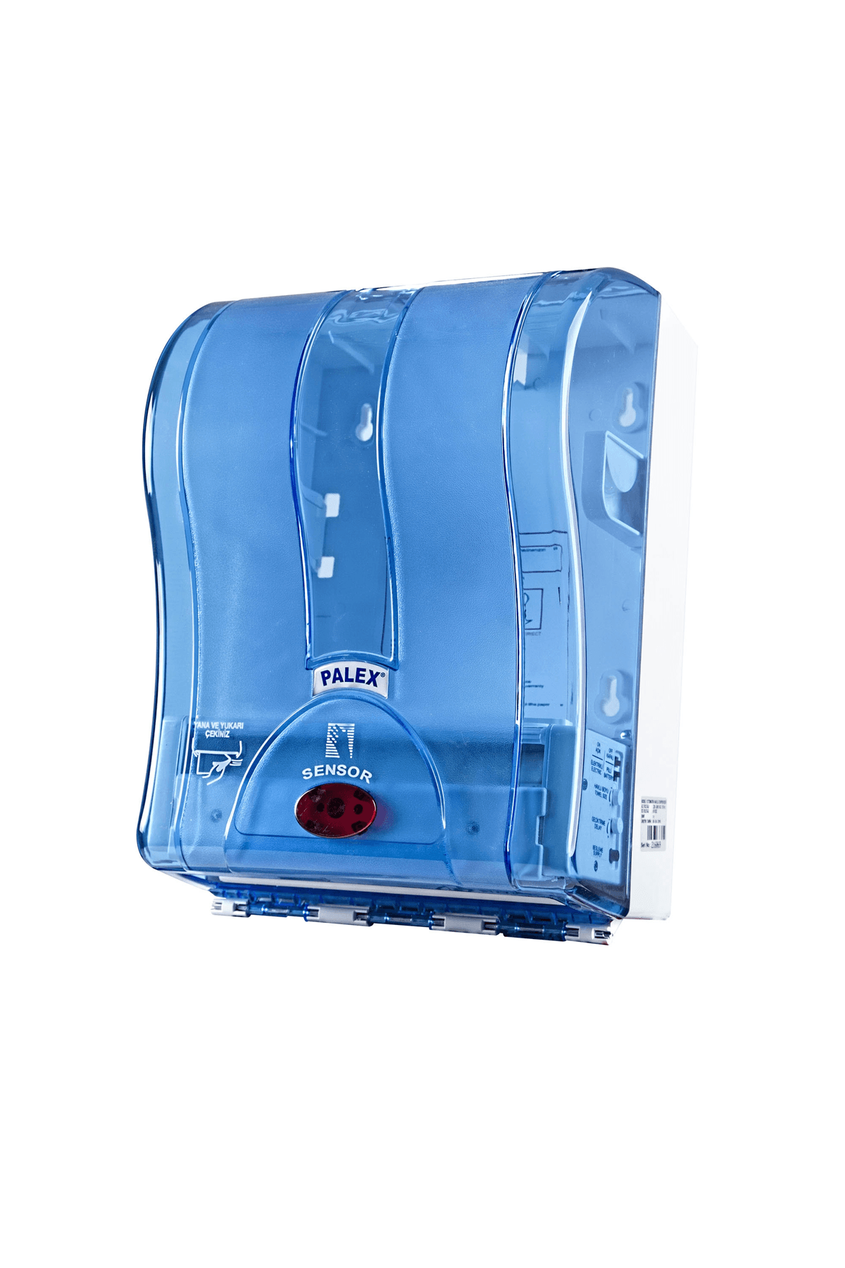 PALEX 21 CM HAREKETLİ HAVLU MAKİNESİ - ŞEFFAF-MAVİ