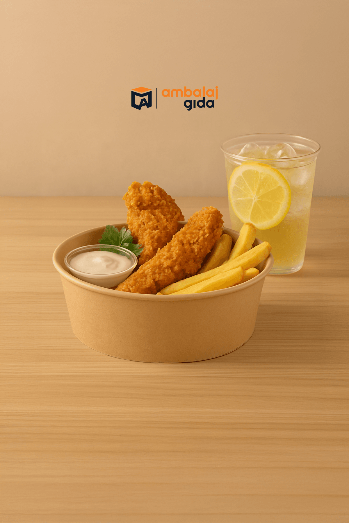 Kraft Karton Salata Kasesi 1100 cc - Yemek Tatlı Meyve Saklama Kasesi