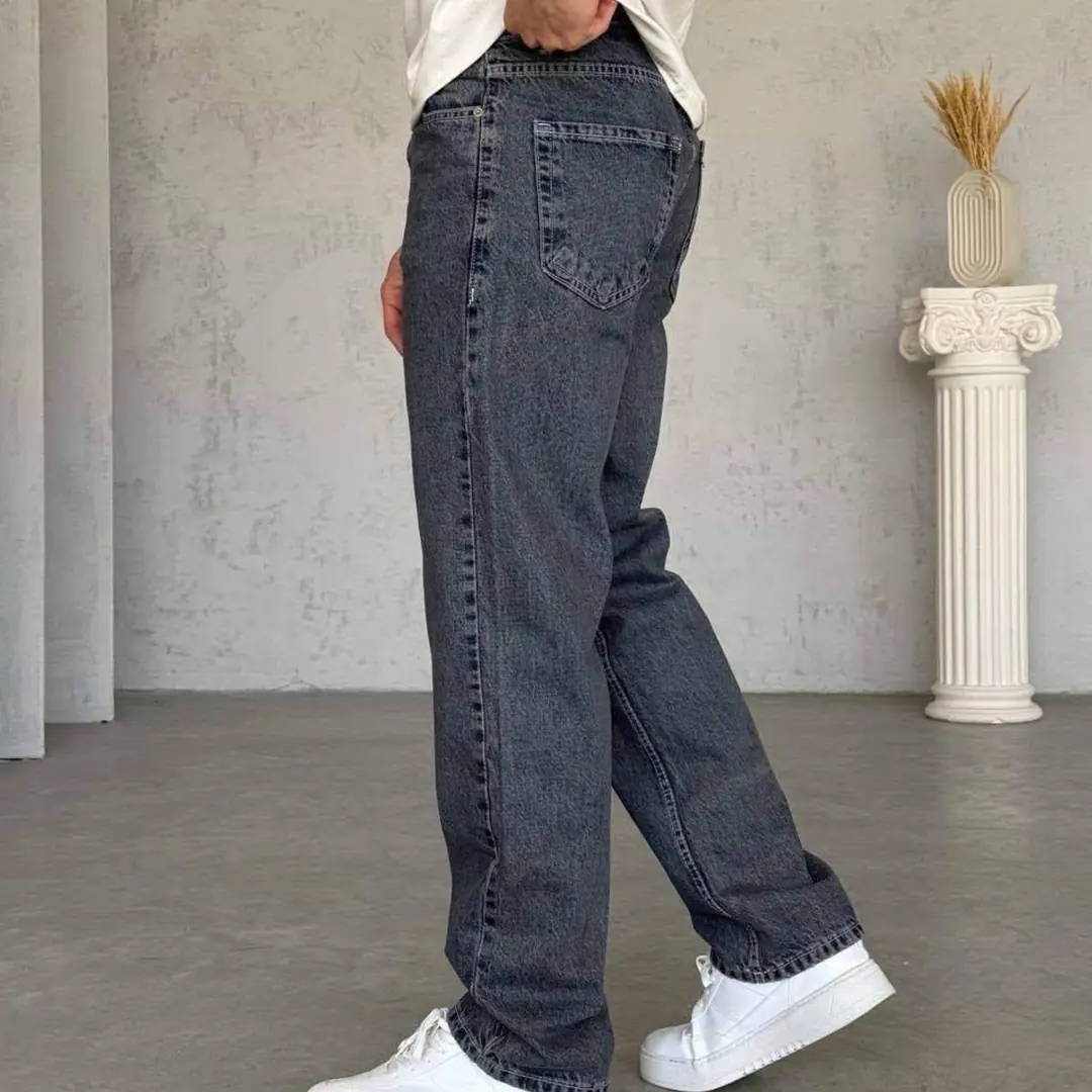 Erkek Lacivert Denim Jean Pantolon