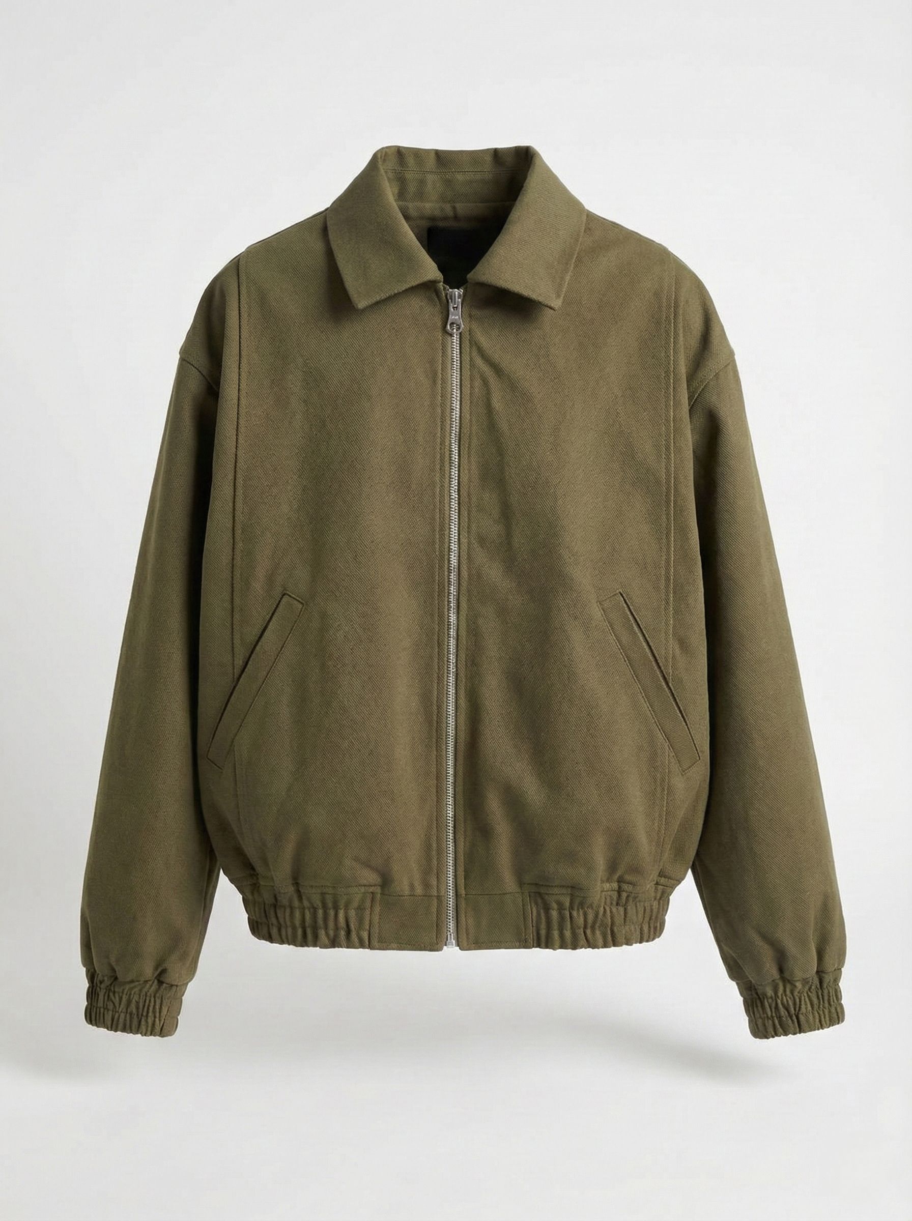 Erkek Klasik Yaka Fermuarlı Casual Ceket