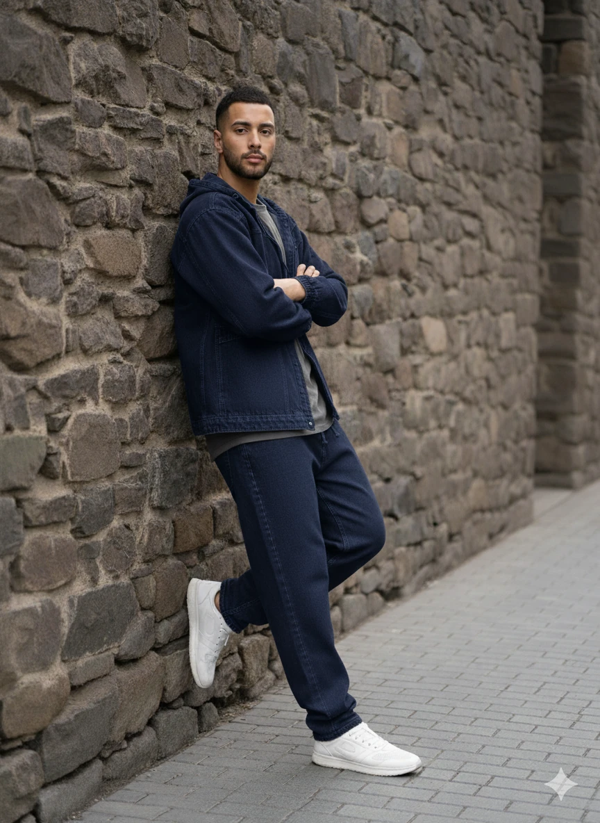 Erkek Kot Mont Pantolon Takım - LACİVERT