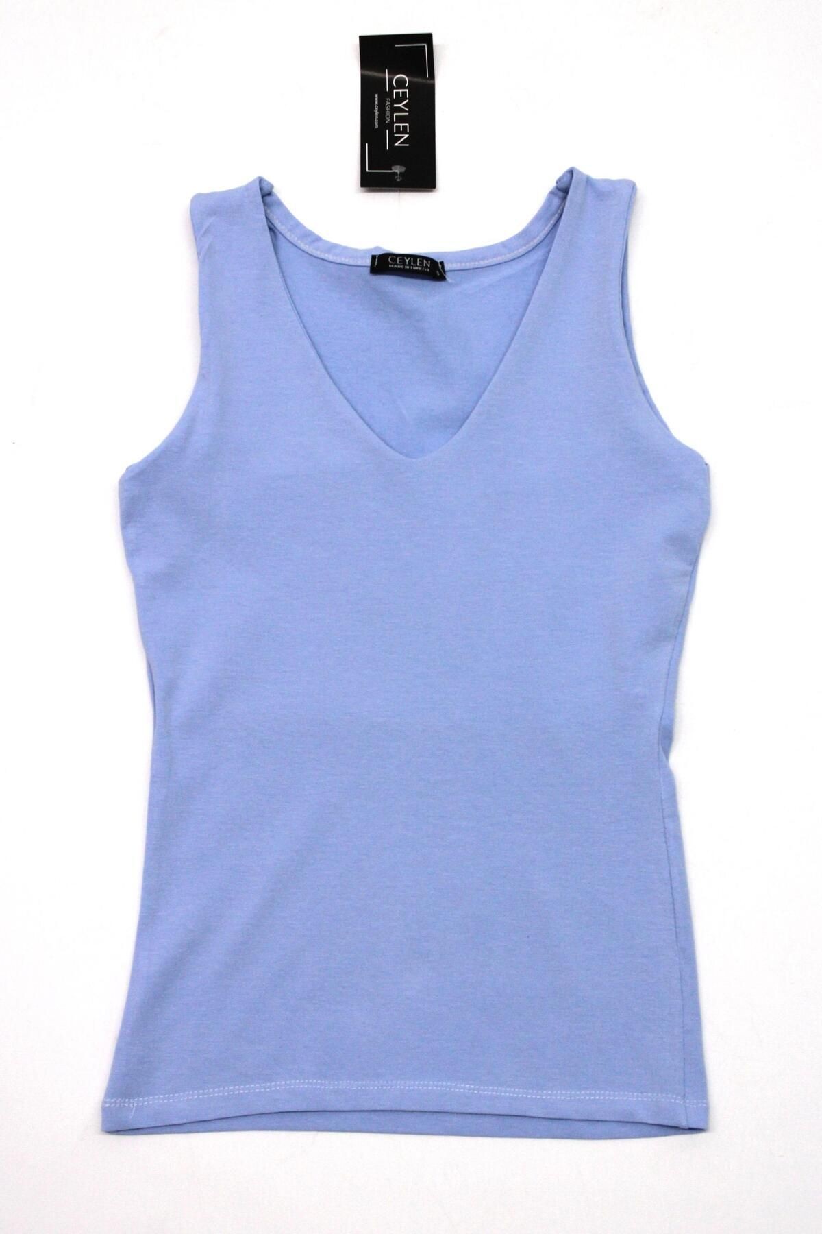 Kadın Sıfırkol Astarlı T-Shirt