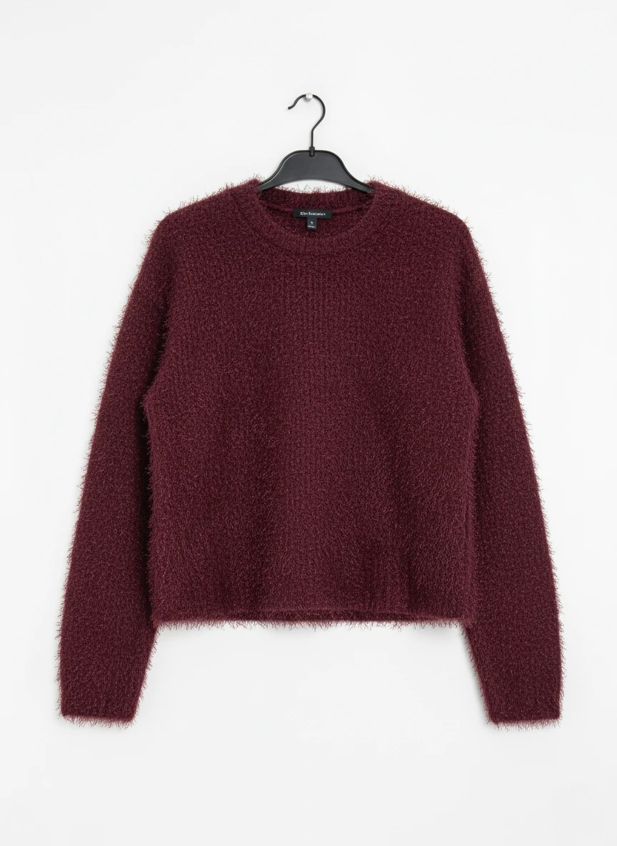 Premium Tüylü Basic Kadın Kazak