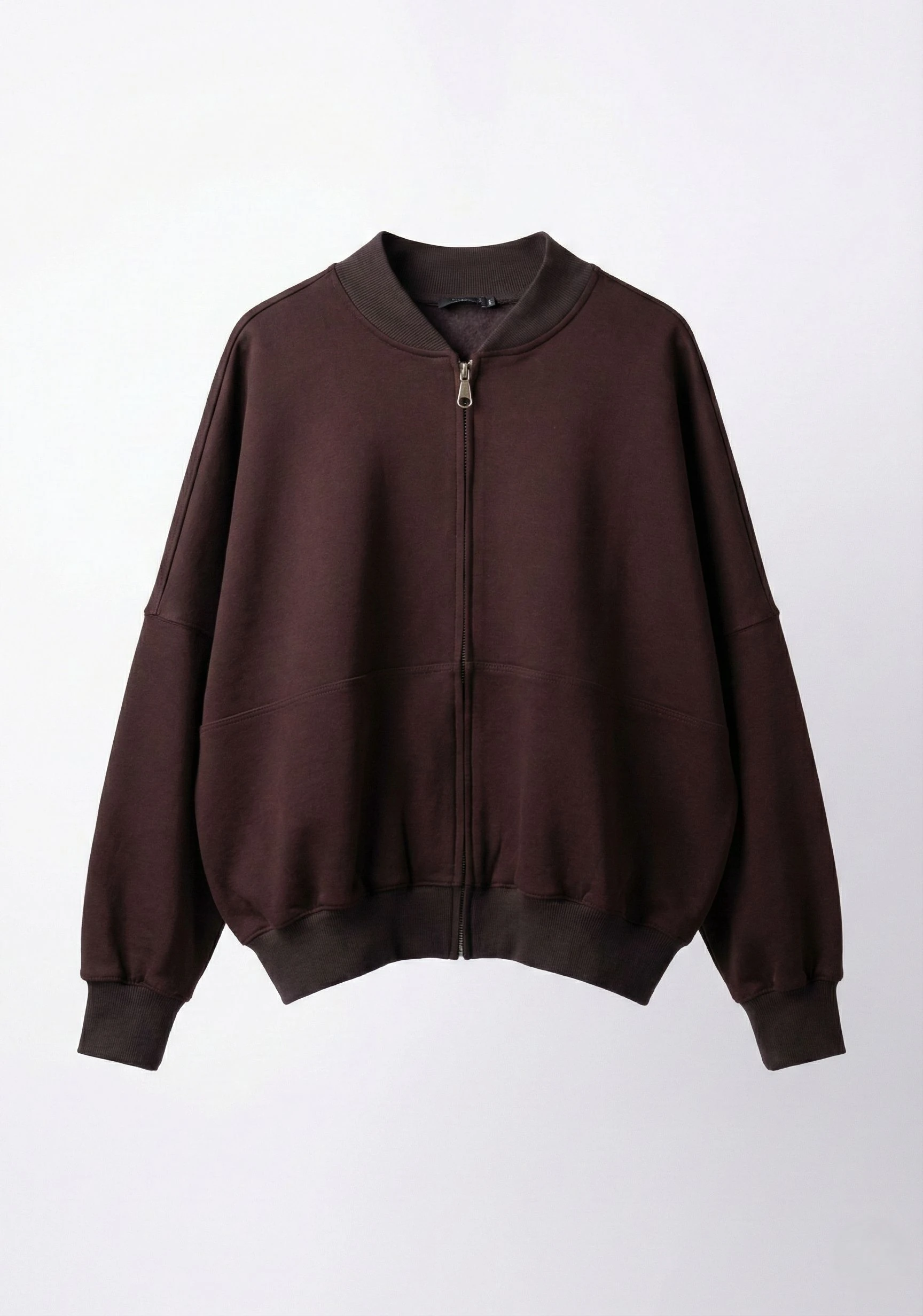 Premium Fermuarlı Oversize Kolej Yaka Unisex Sweatshirt