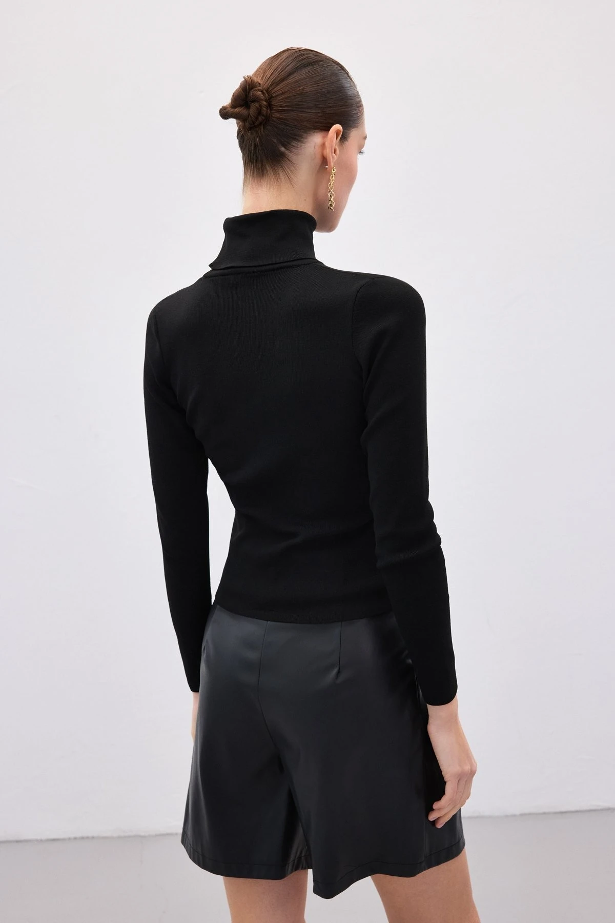 Tam Balıkçı Triko - Siyah