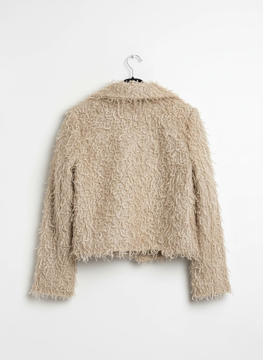 Premium Saçaklı Fermuarlı Oversize Kadın Tasarım Astarlı Ceket