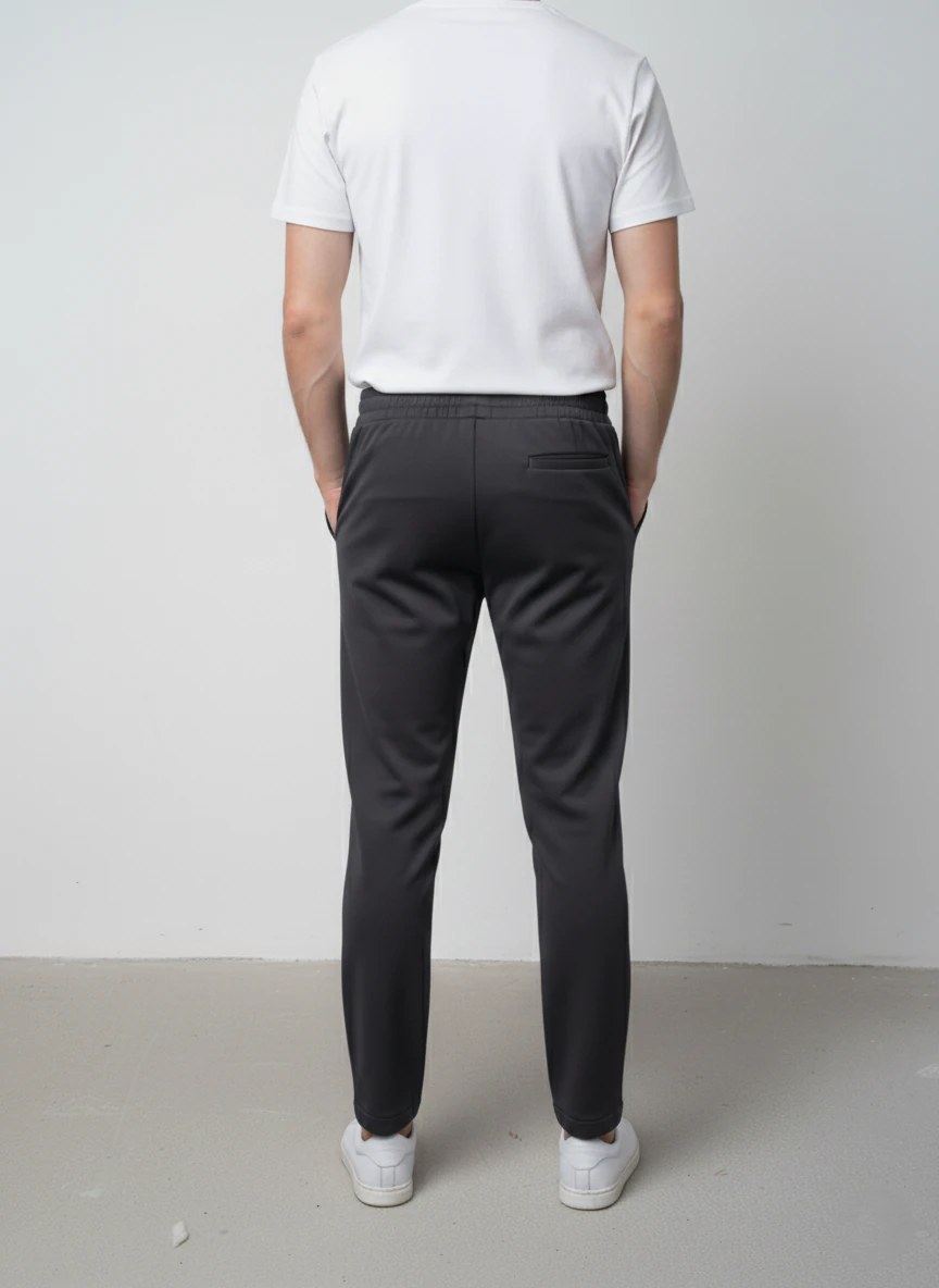 Modal Kumaş Nervür Detaylı Beli Lastikli Premium Pantolon