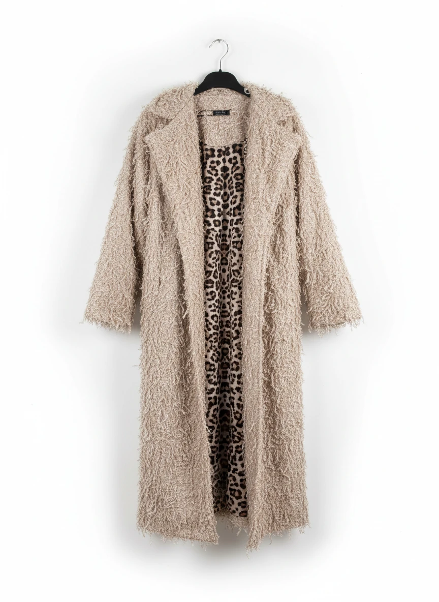 Premium Kürklü Uzun Oversize Kadın Tasarım Astarlı Kaban