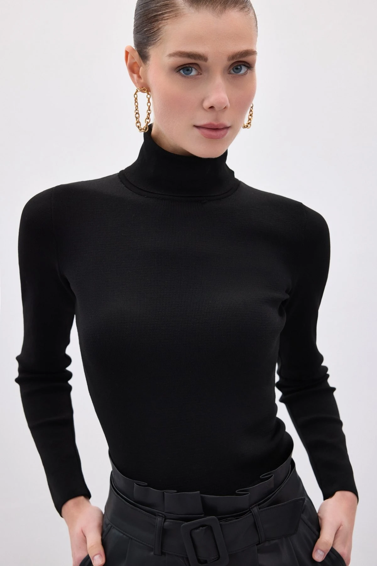 Tam Balıkçı Triko - Siyah