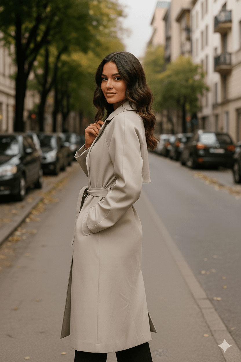Yeni Sezon Kuşaklı Oversize Trençkot