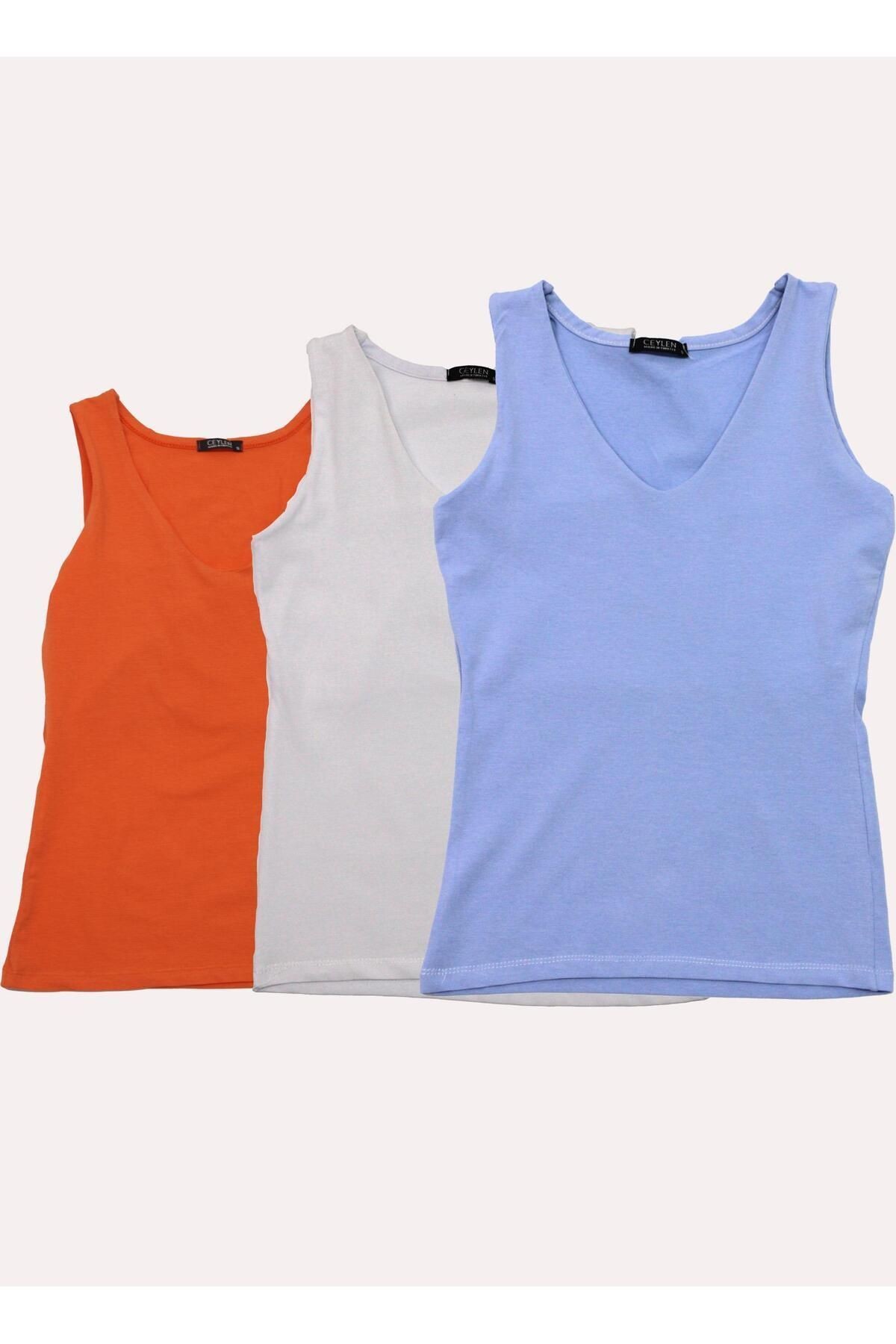 Kadın Sıfırkol Astarlı T-Shirt