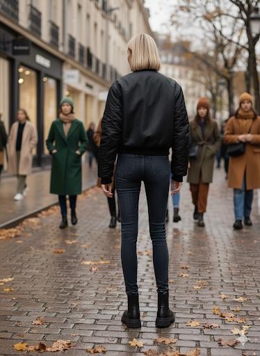 Oversize Fermuarlı Bomber Ceket