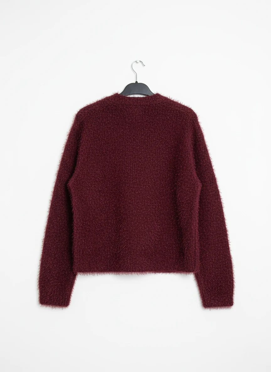 Premium Tüylü Basic Kadın Kazak