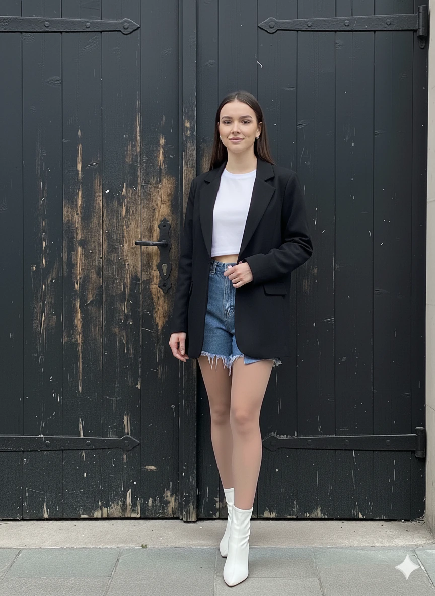 Oversize Blazer Ceket - Siyah