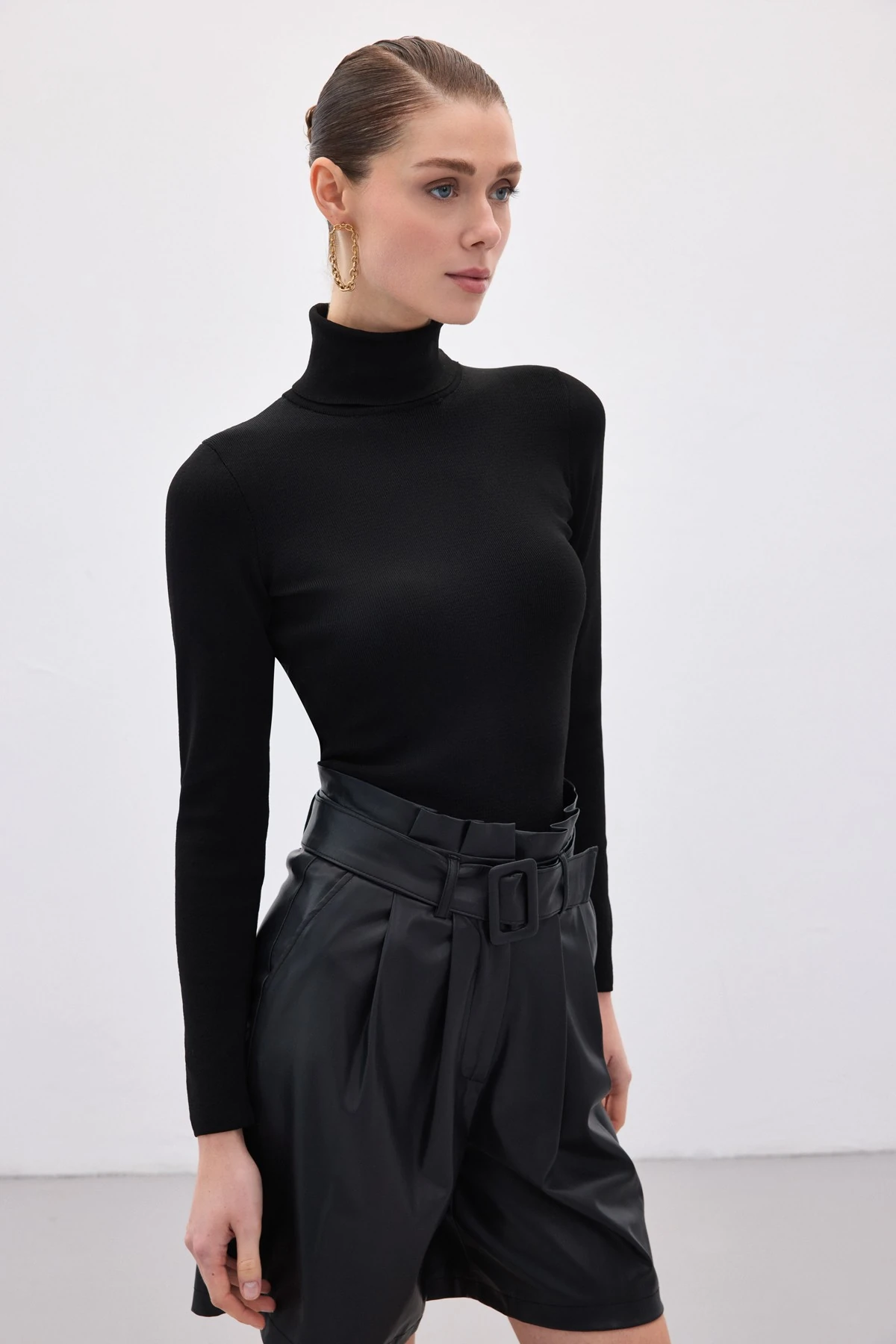 Tam Balıkçı Triko - Siyah