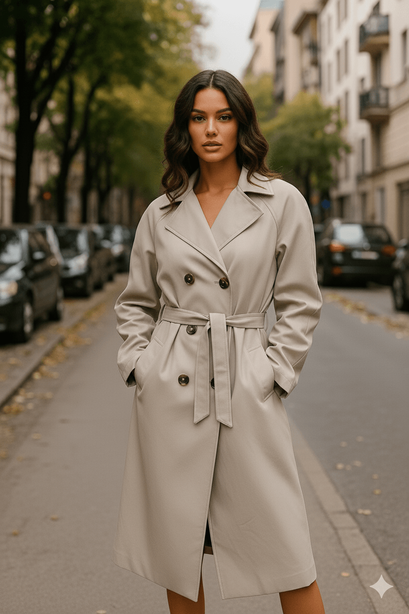 Yeni Sezon Kuşaklı Oversize Trençkot