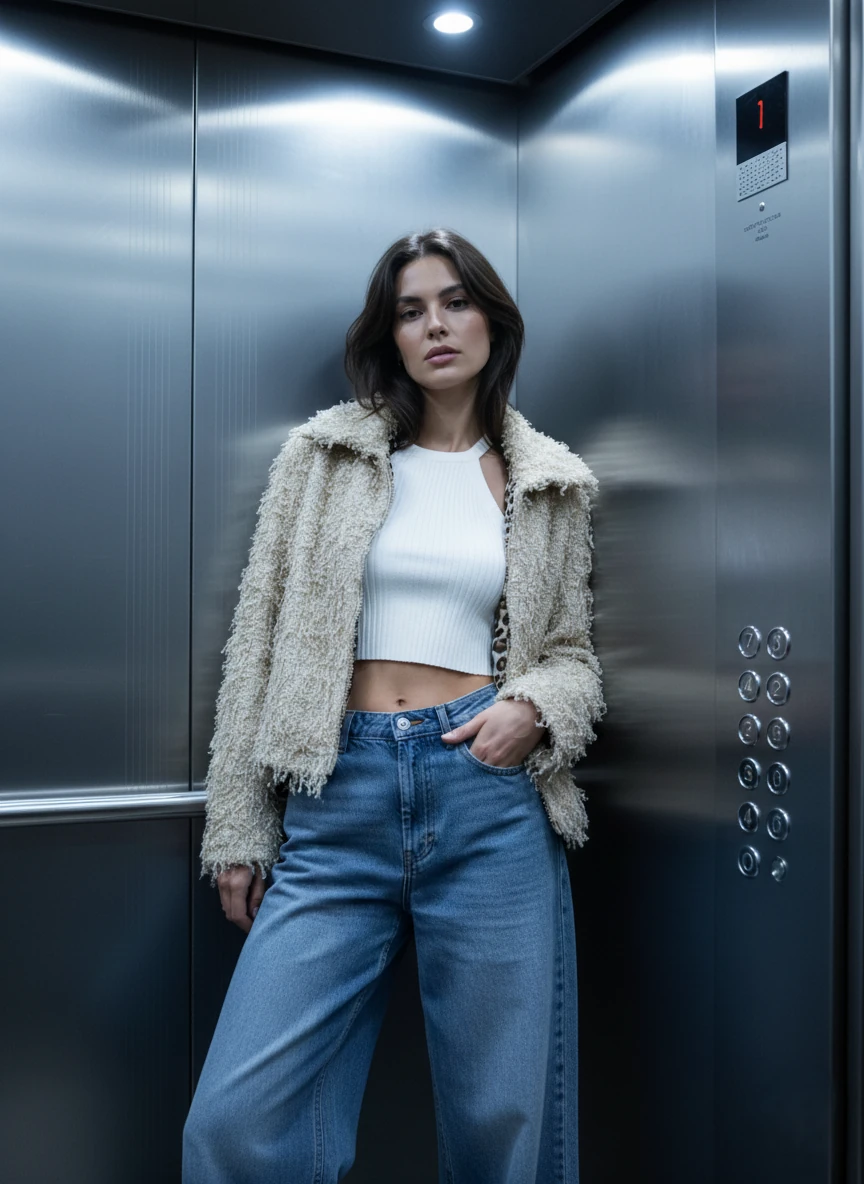 Premium Saçaklı Fermuarlı Oversize Kadın Tasarım Astarlı Ceket