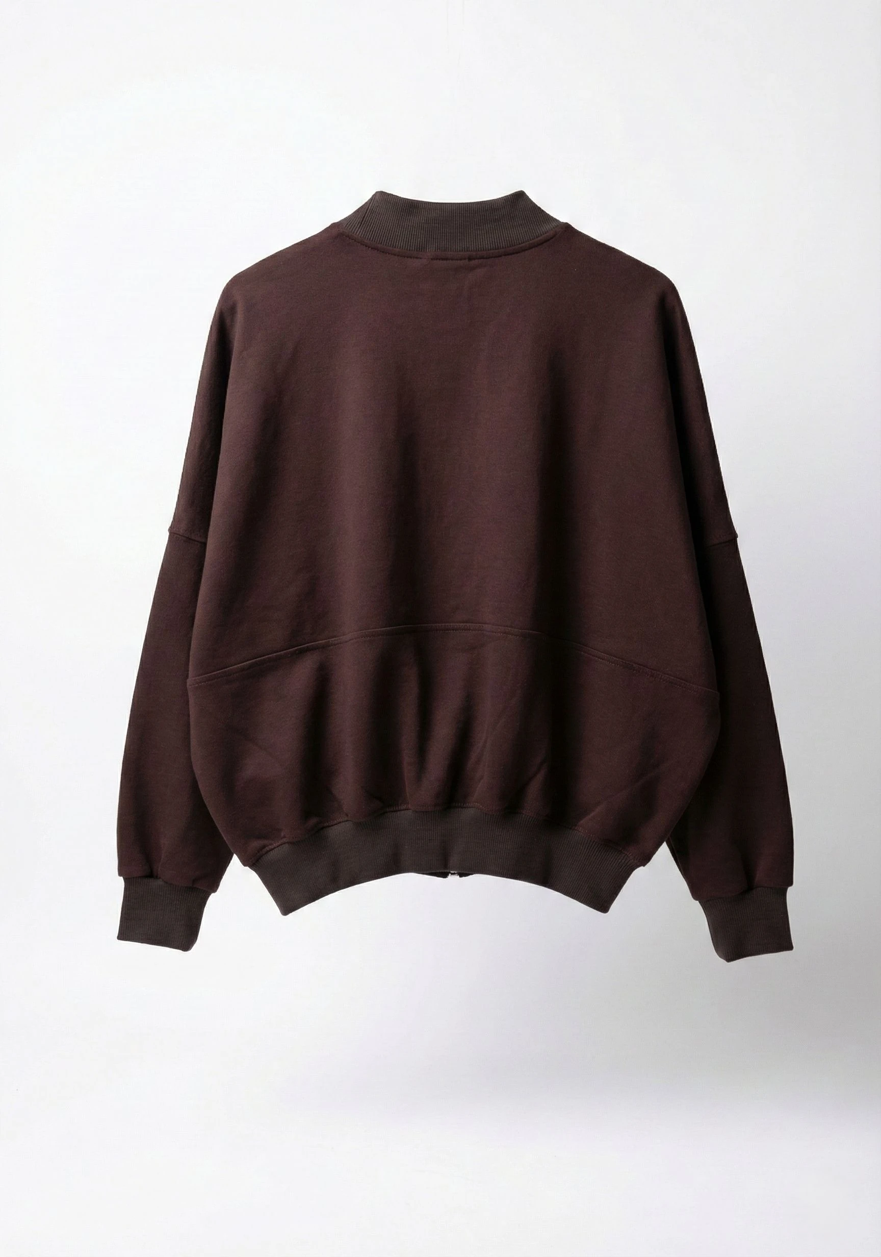 Premium Fermuarlı Oversize Kolej Yaka Unisex Sweatshirt