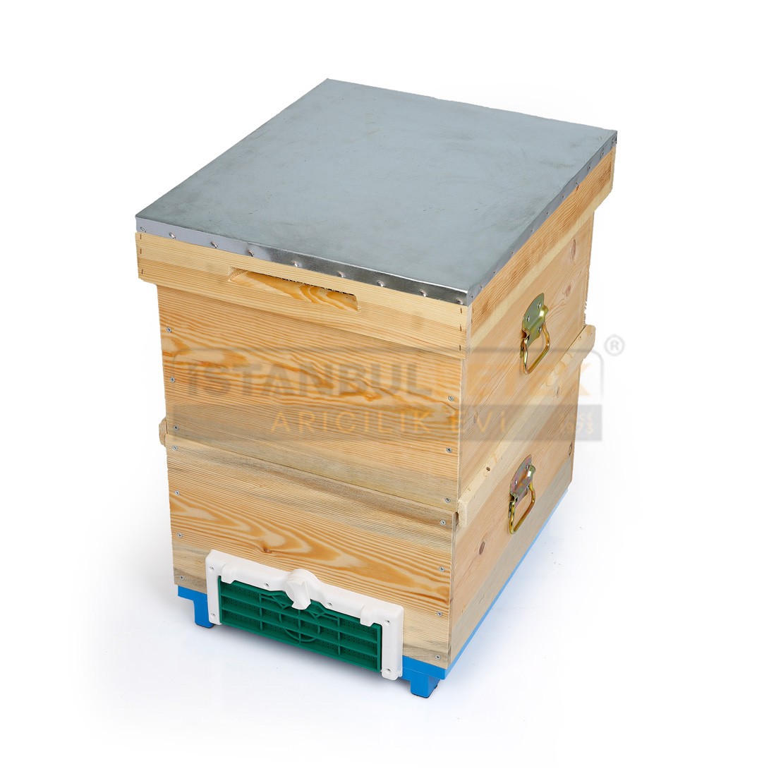 Beehive - 2 Tiers with Blue Plastic Base