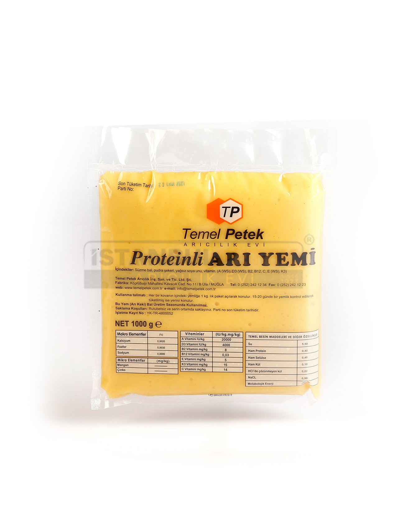 Arı Keki - Temel Petek (Proteinli) 1 Kg.