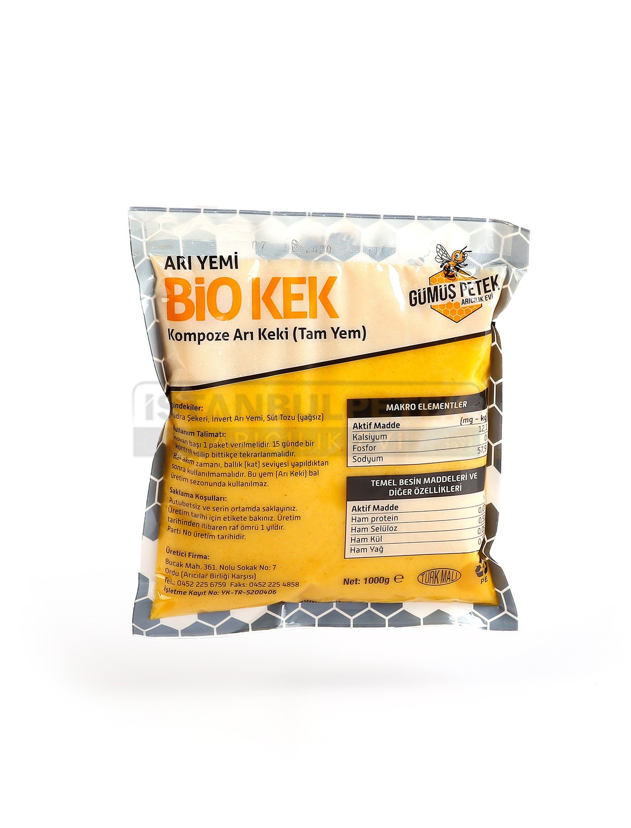 Bio Kek (Gümüş Petek) Arı Yemi 1 Kg.