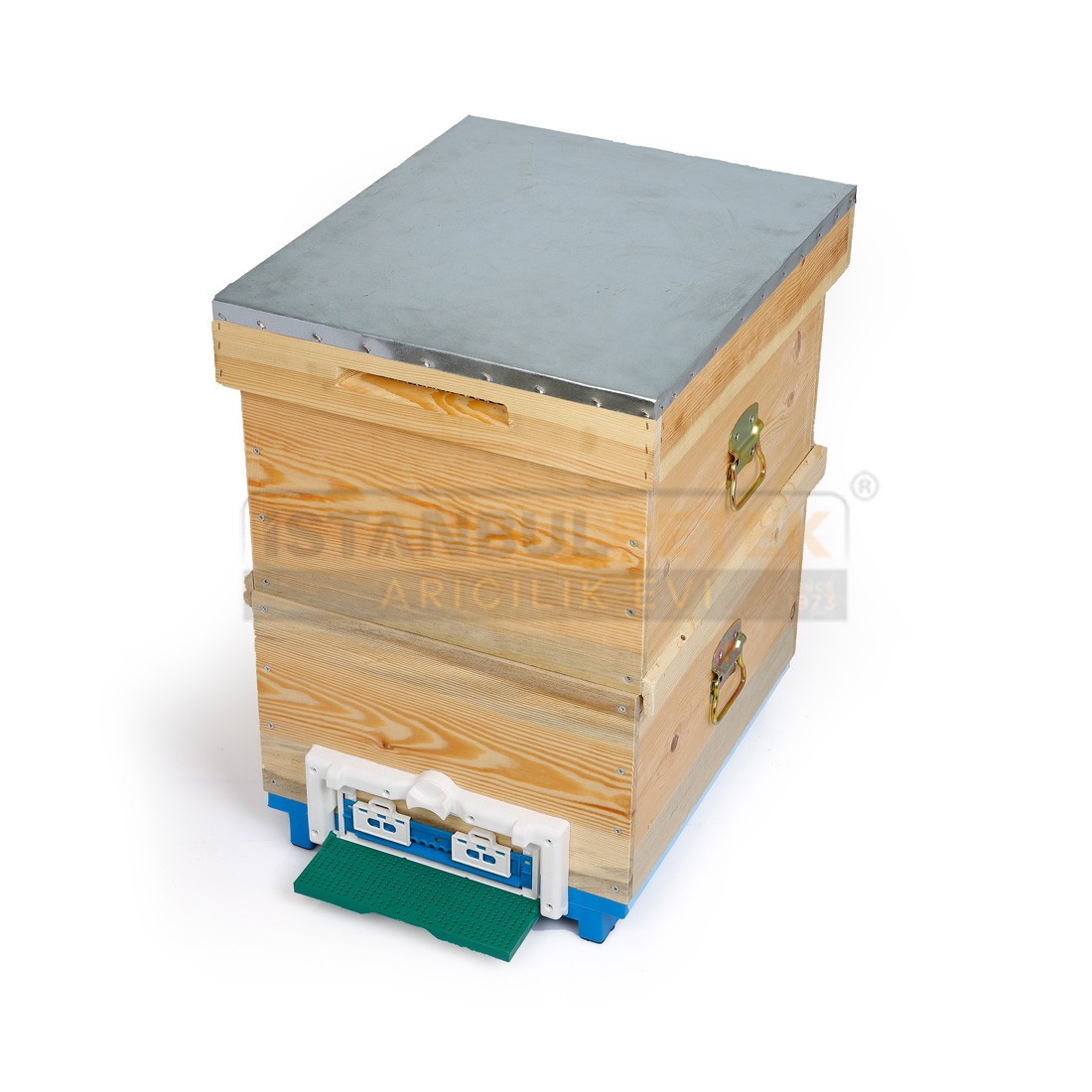 Beehive - 2 Tiers with Blue Plastic Base